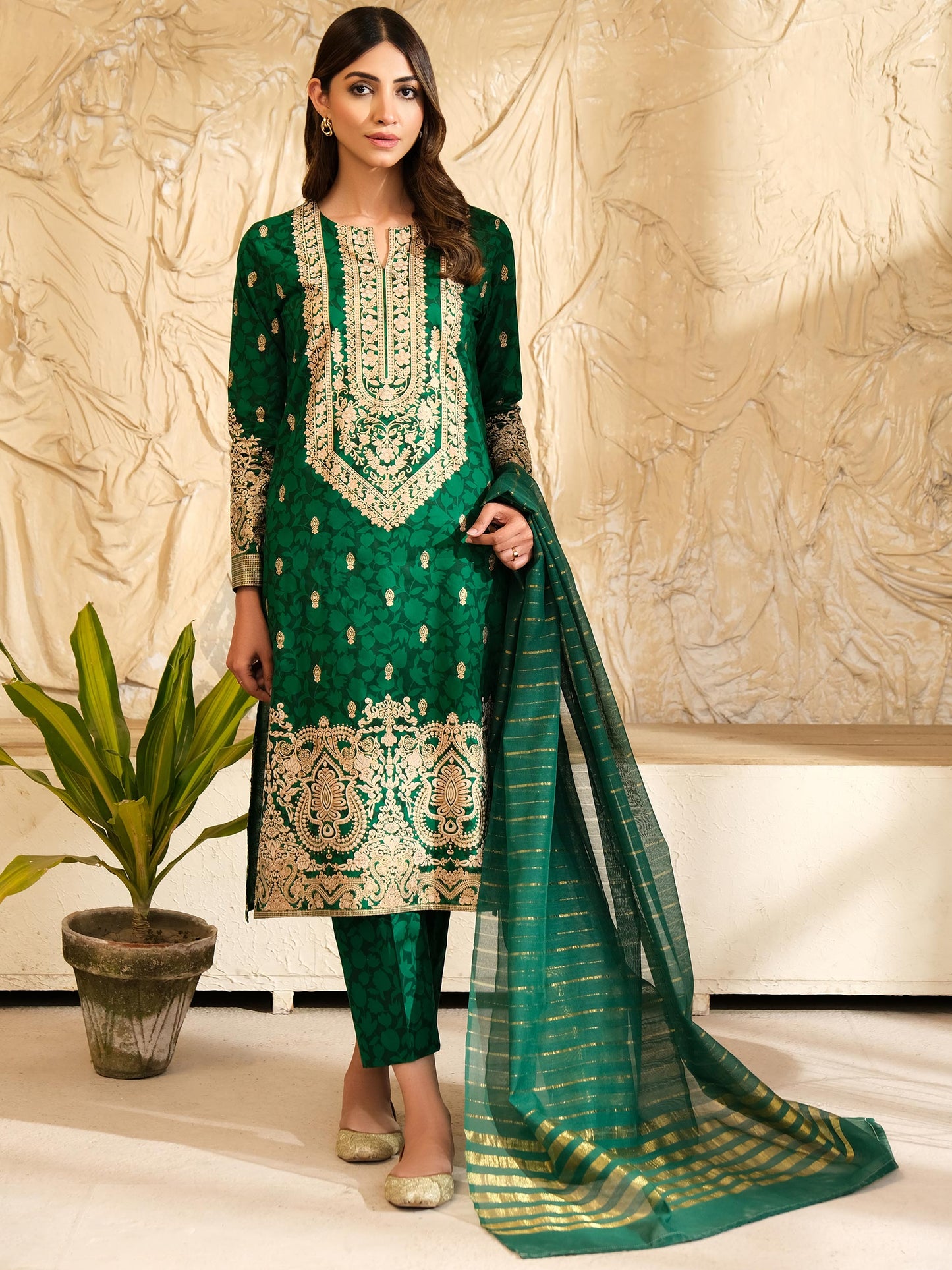 3 Piece Lawn Suit-Paste Print (Pret)