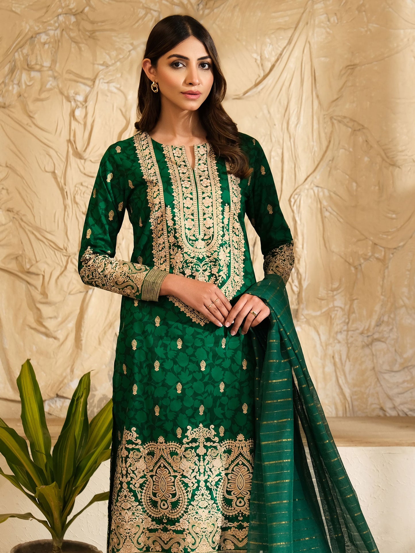 3 Piece Lawn Suit-Paste Print (Pret)