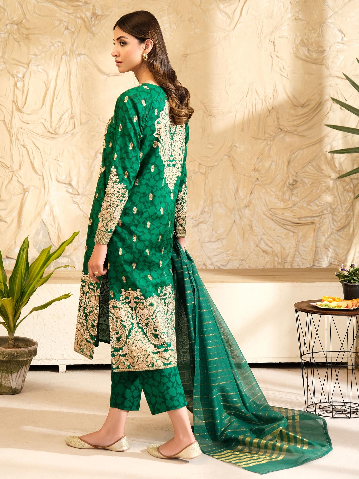 3 Piece Lawn Suit-Paste Print (Pret)