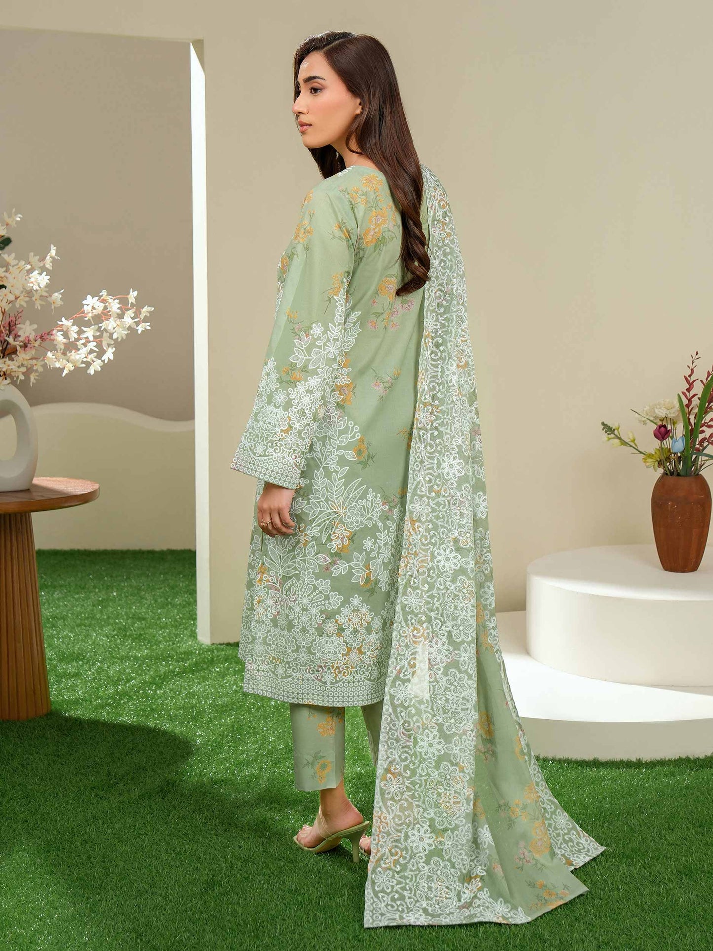 3 Piece Lawn Suit-Paste Print (Unstitched)