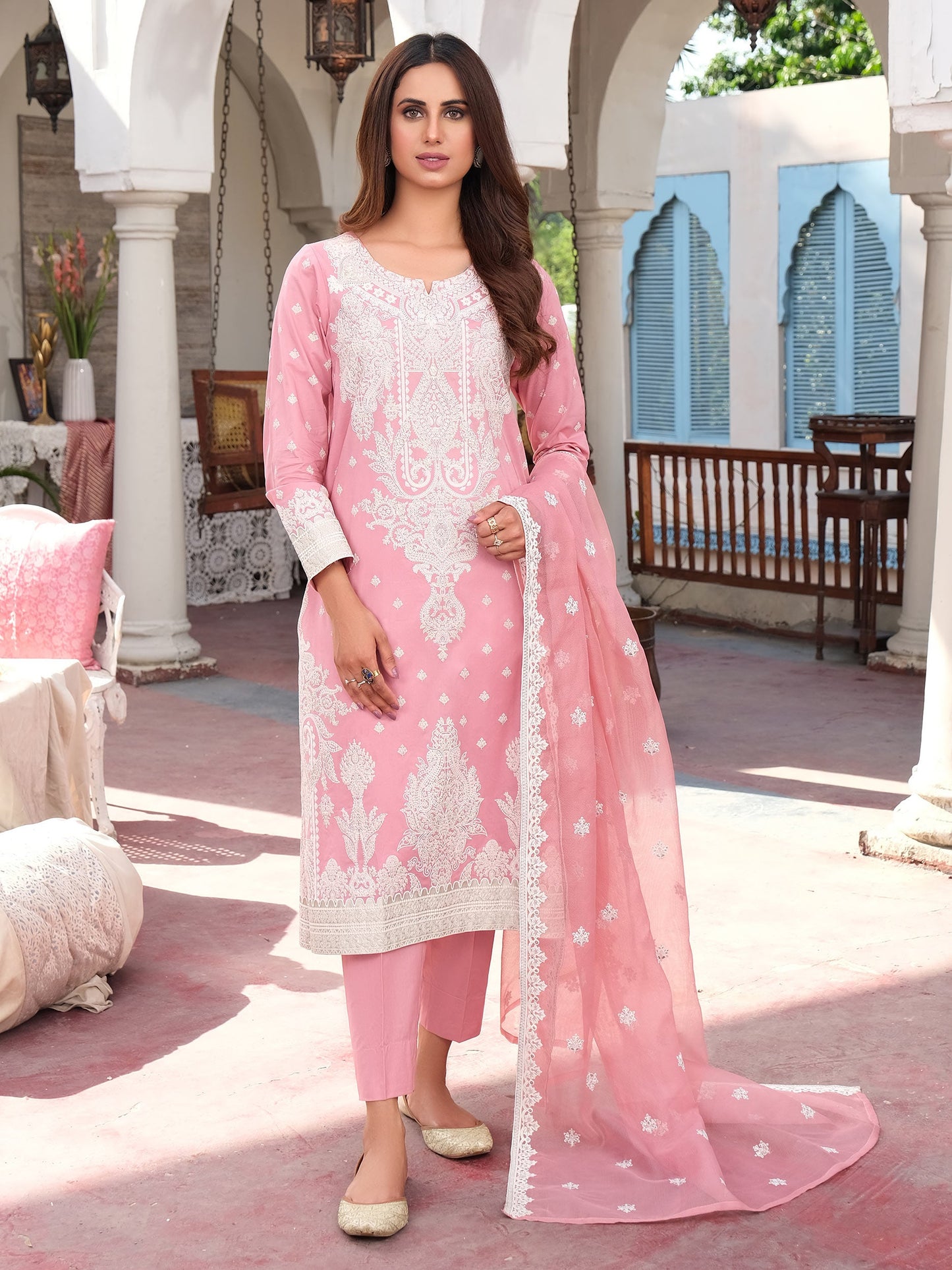 3 Piece Lawn Suit-Embroidered (Unstitched)