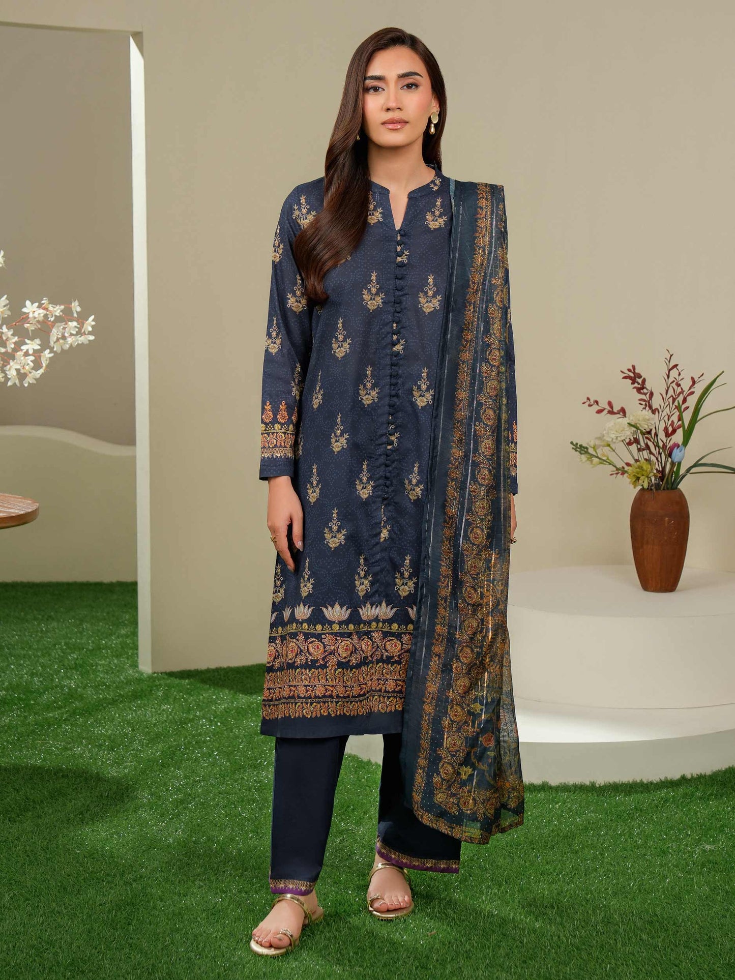 3 Piece Lawn Suit-Printed (Unstitched)
