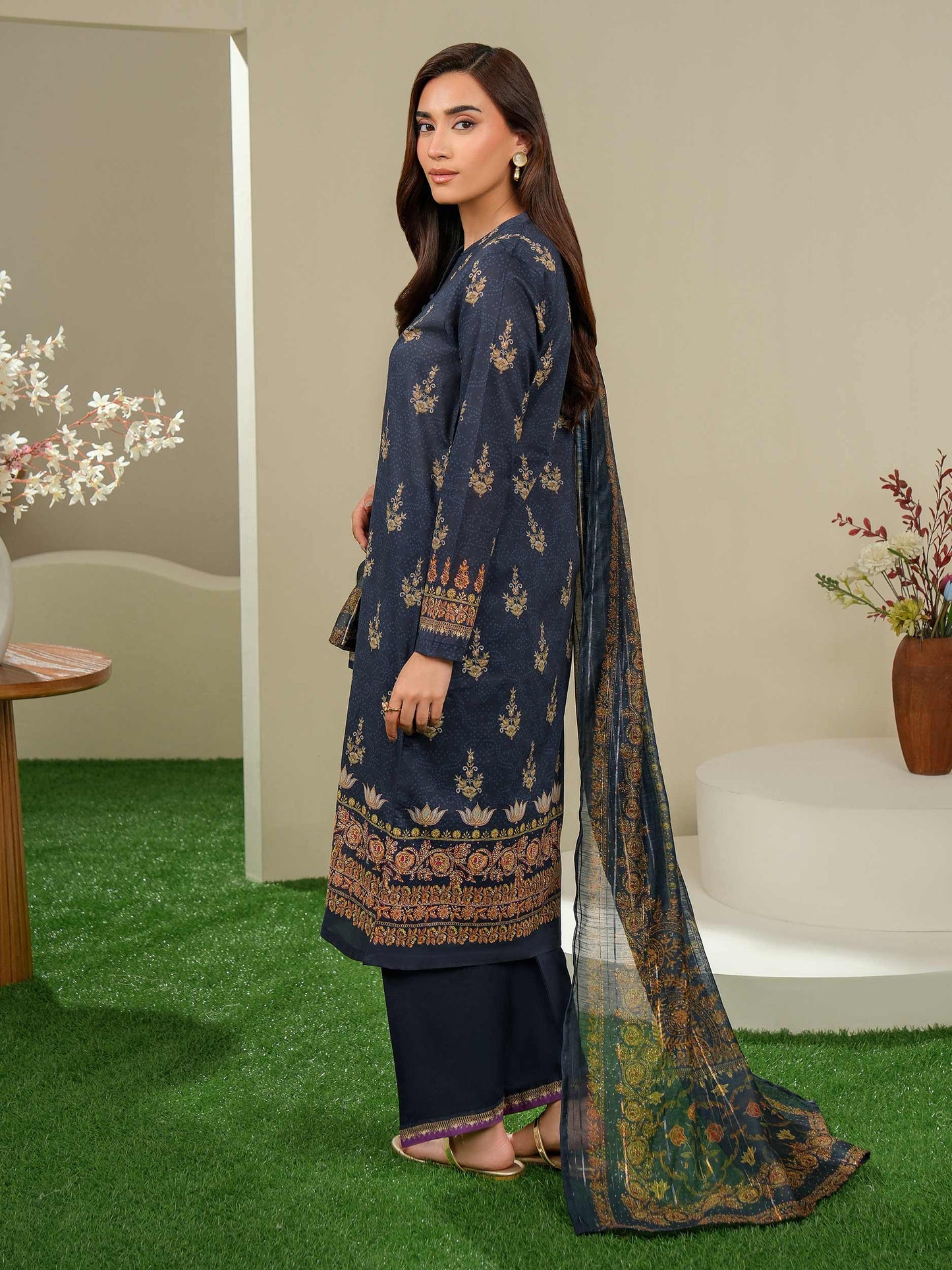 3 Piece Lawn Suit-Printed (Unstitched)