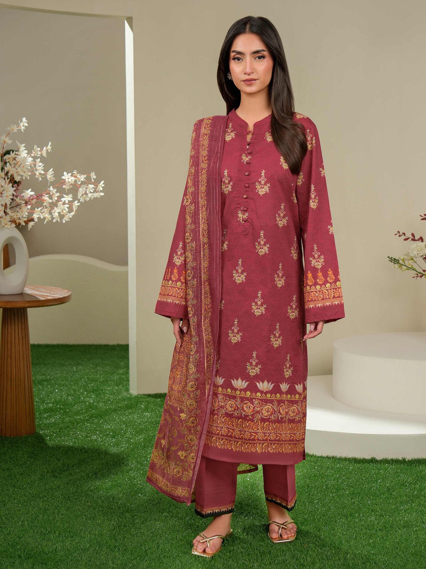 3 Piece Lawn Suit-Printed (Unstitched)