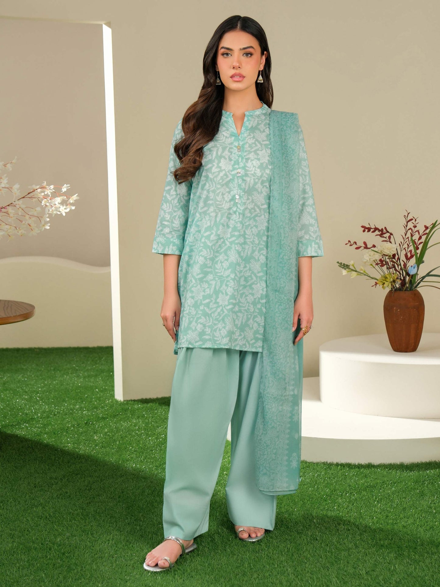 3 Piece Lawn Suit-Printed (Unstitched)