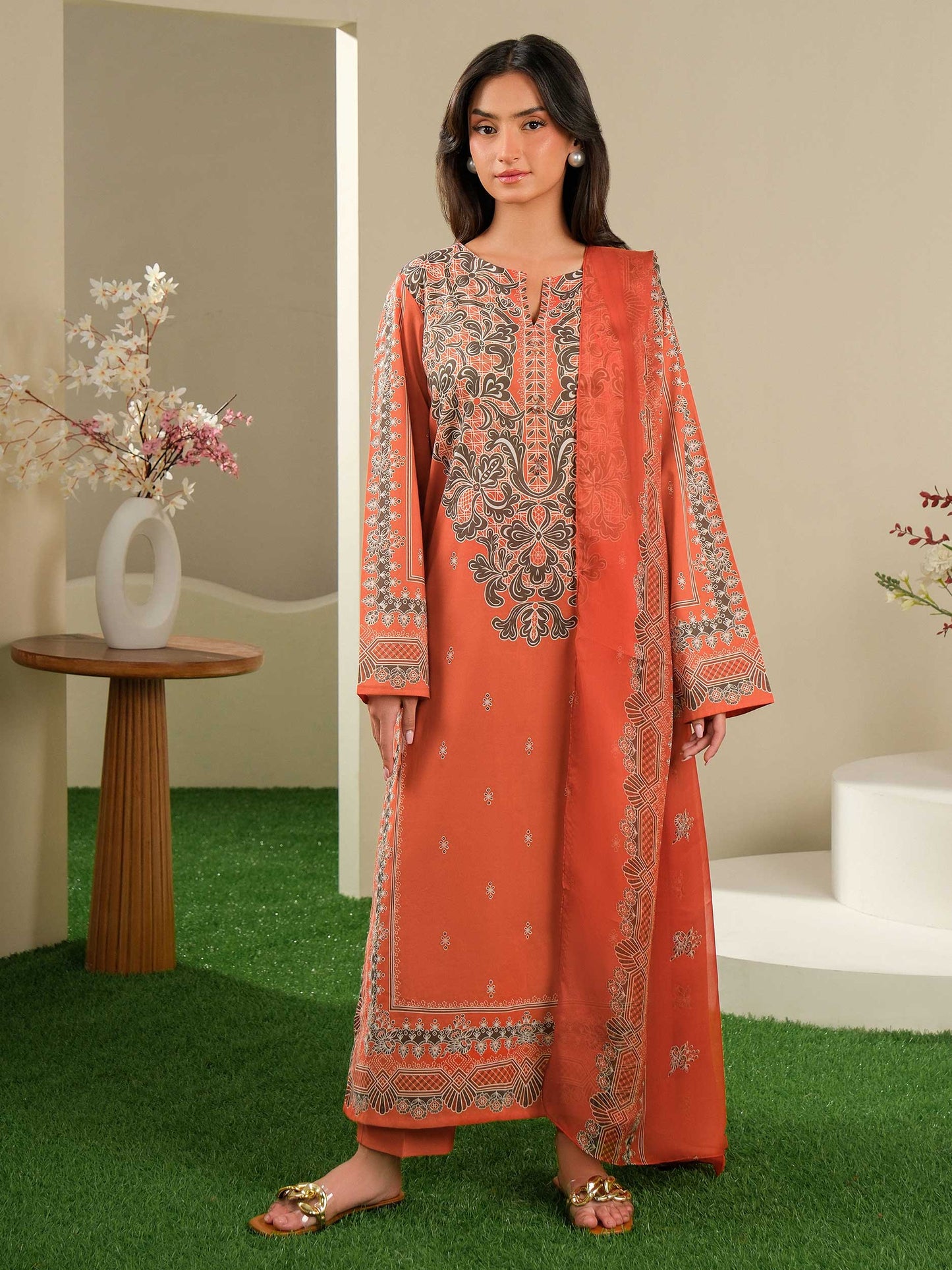 3 Piece Lawn Suit-Printed (Unstitched)