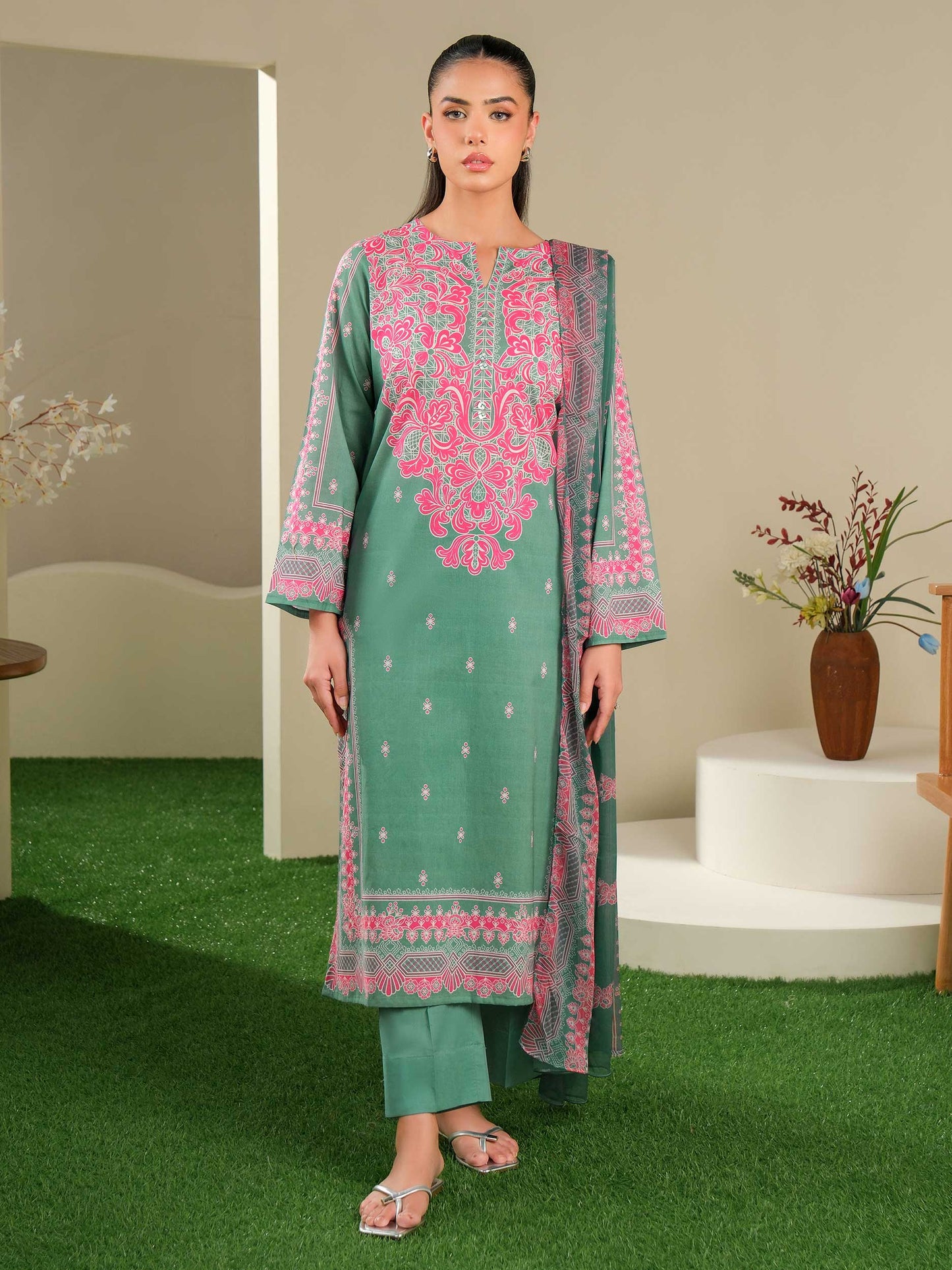 3 Piece Lawn Suit-Printed (Unstitched)