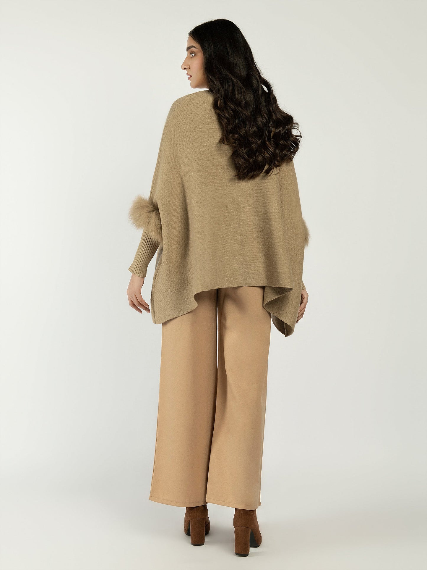 Faux Fur Batwing Sweater