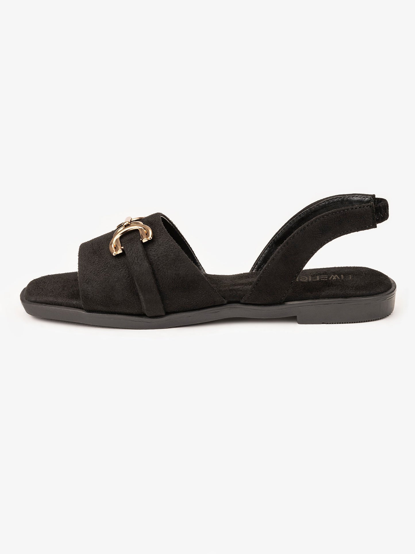 Metallic Brooch Sandals