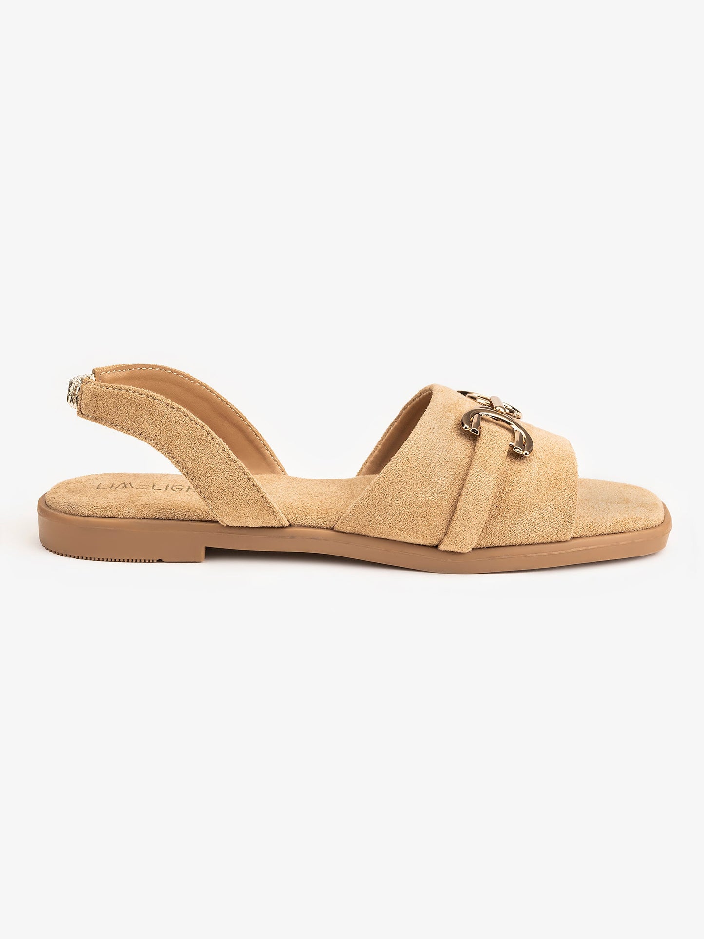 Metallic Brooch Sandals