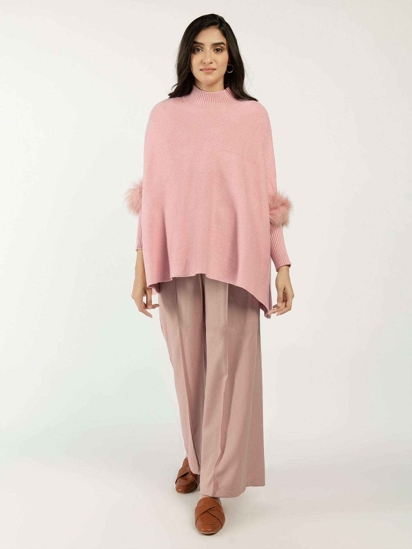 Faux Fur Batwing Sweater