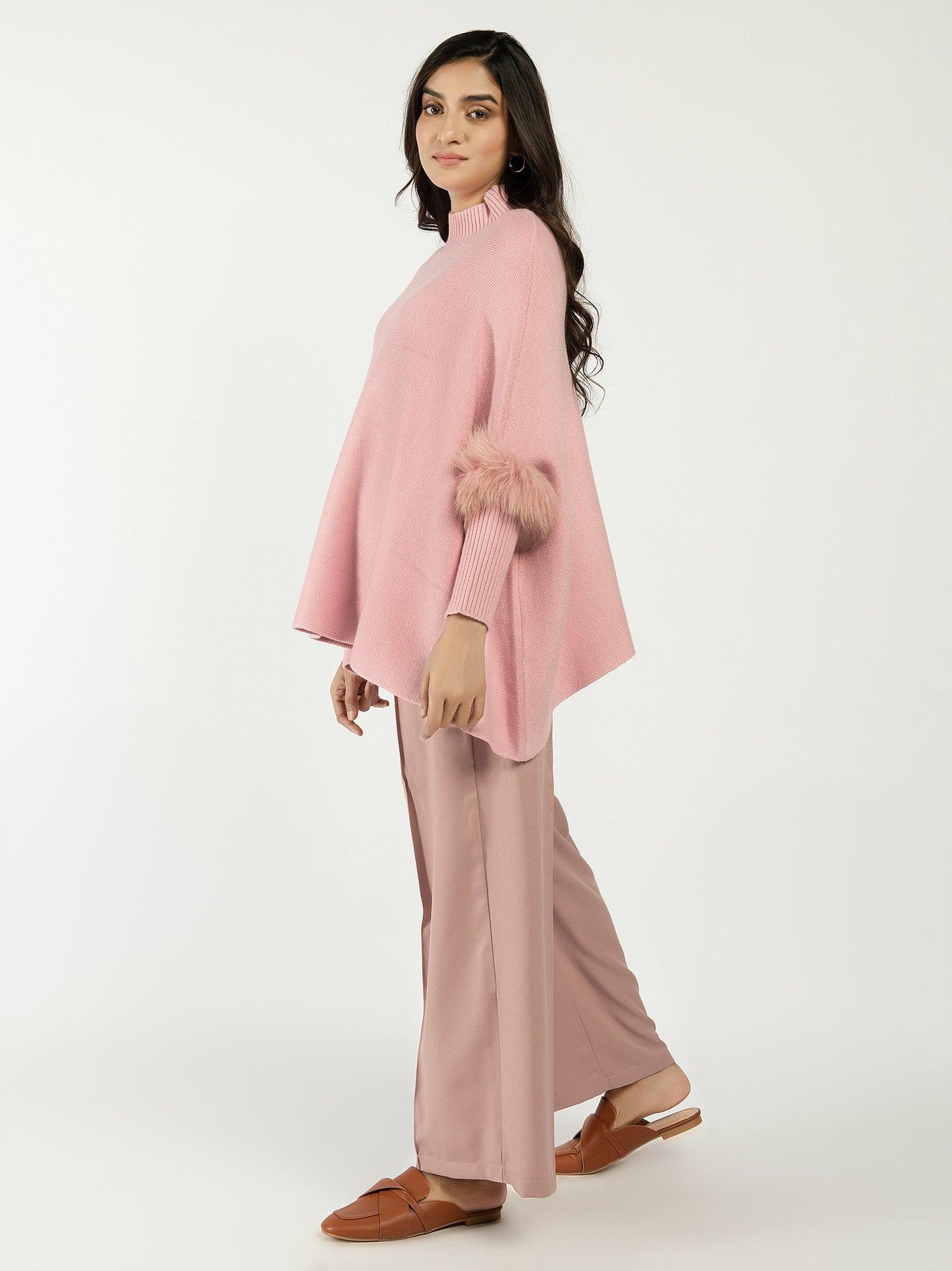 Faux Fur Batwing Sweater