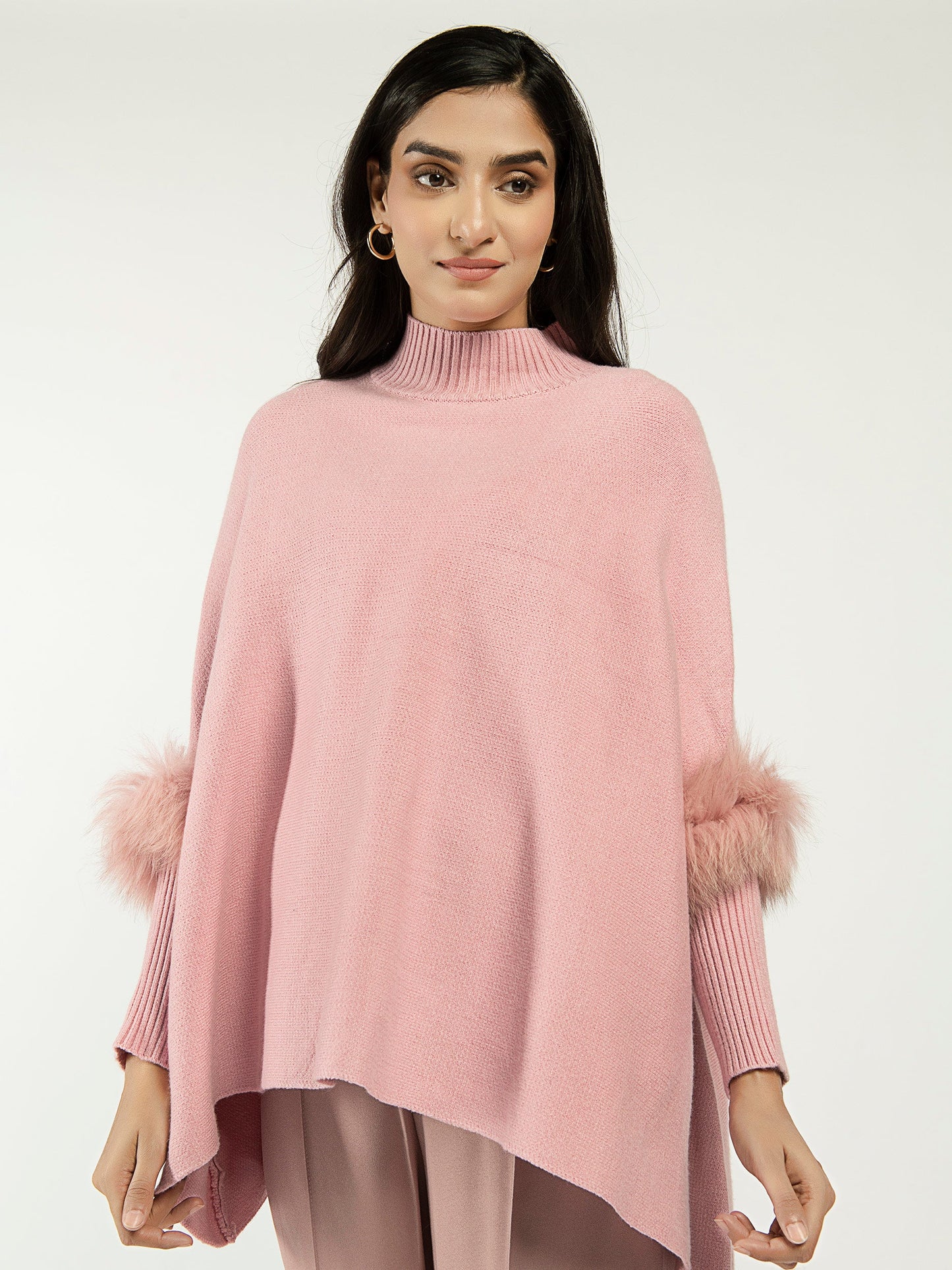 Faux Fur Batwing Sweater