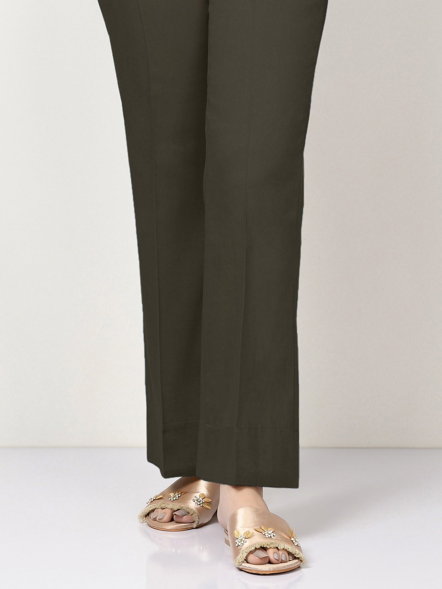 Cambric Trousers-Dyed (Unstitched)