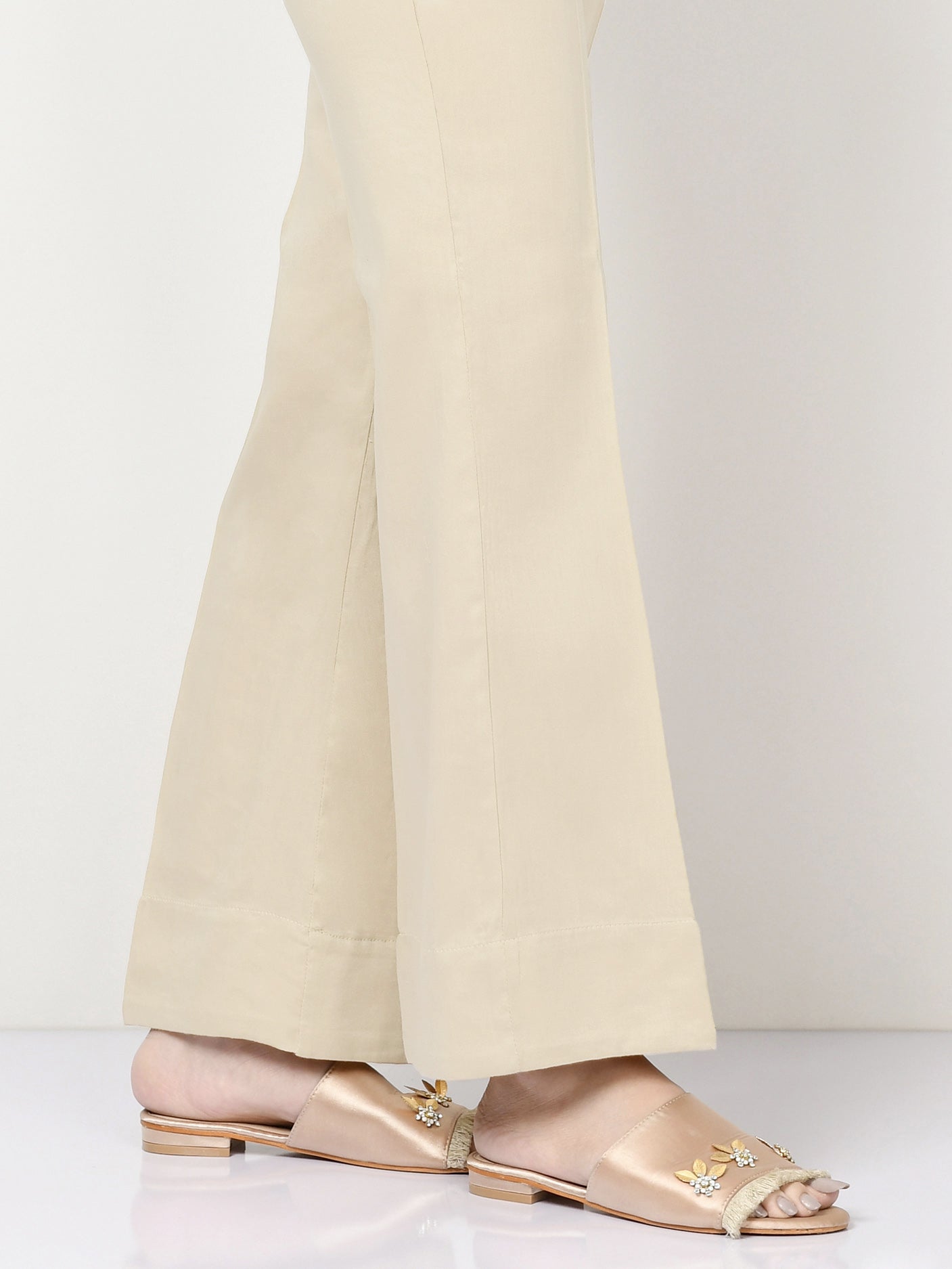 Crepe Pants - Beige