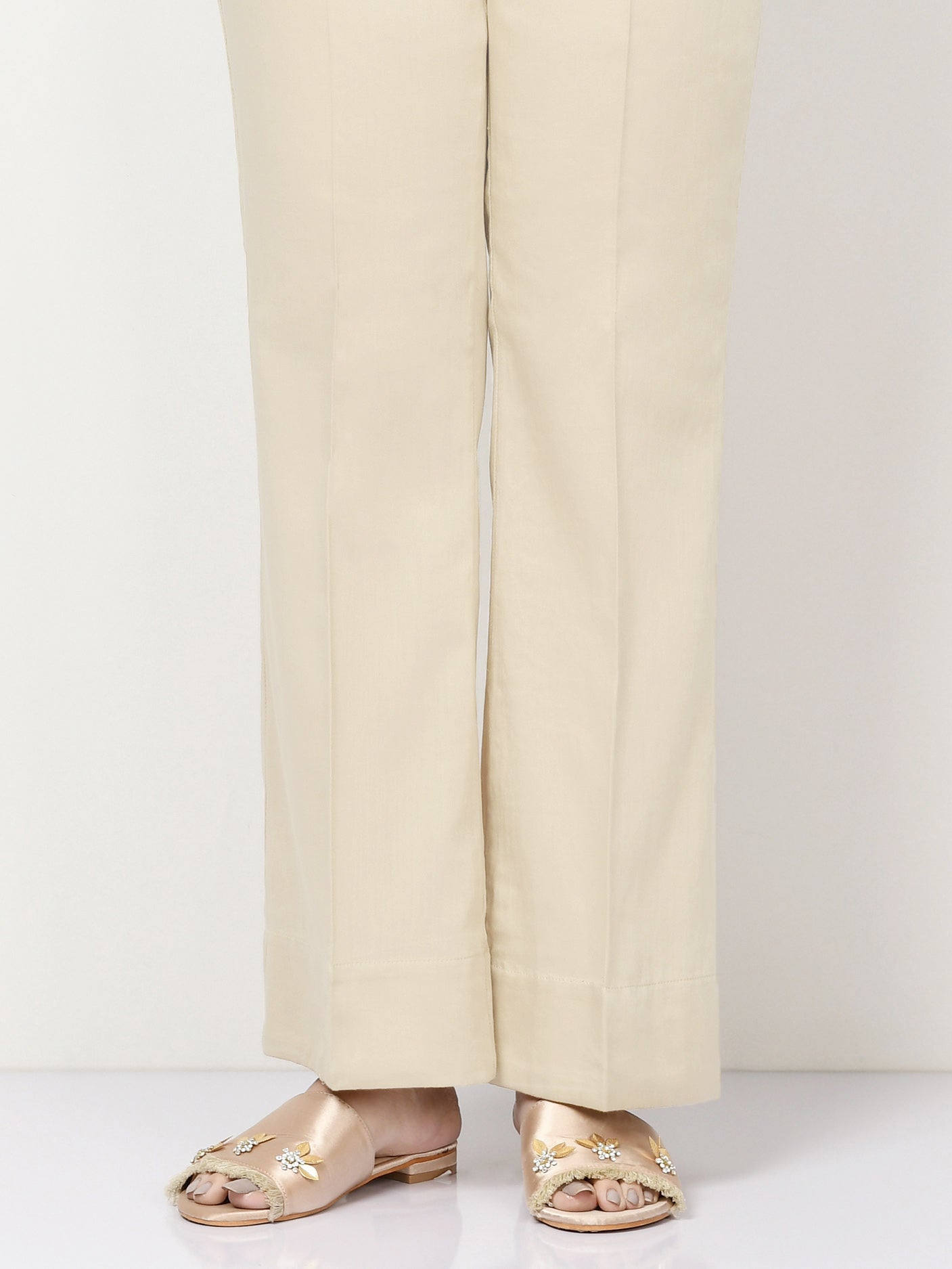 Crepe Pants - Beige