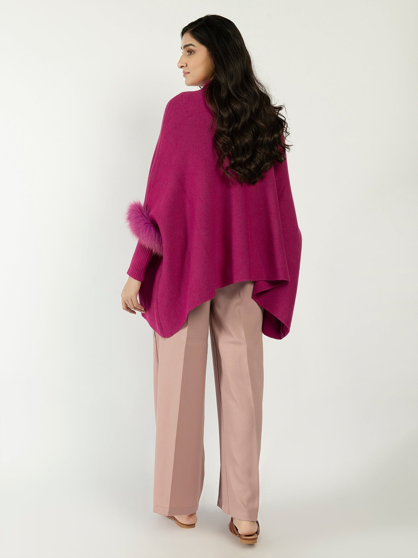 Faux Fur Batwing Sweater