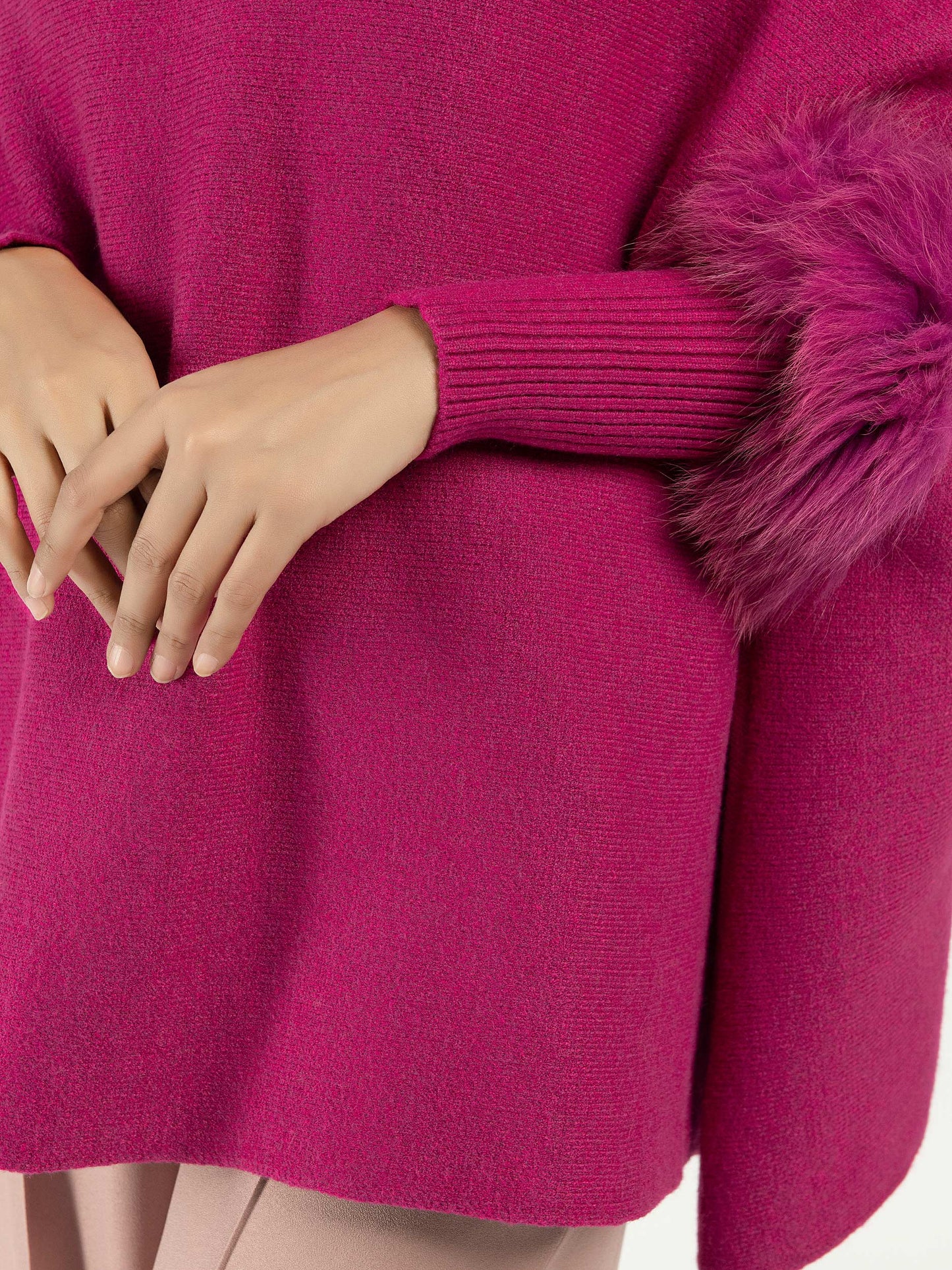 Faux Fur Batwing Sweater