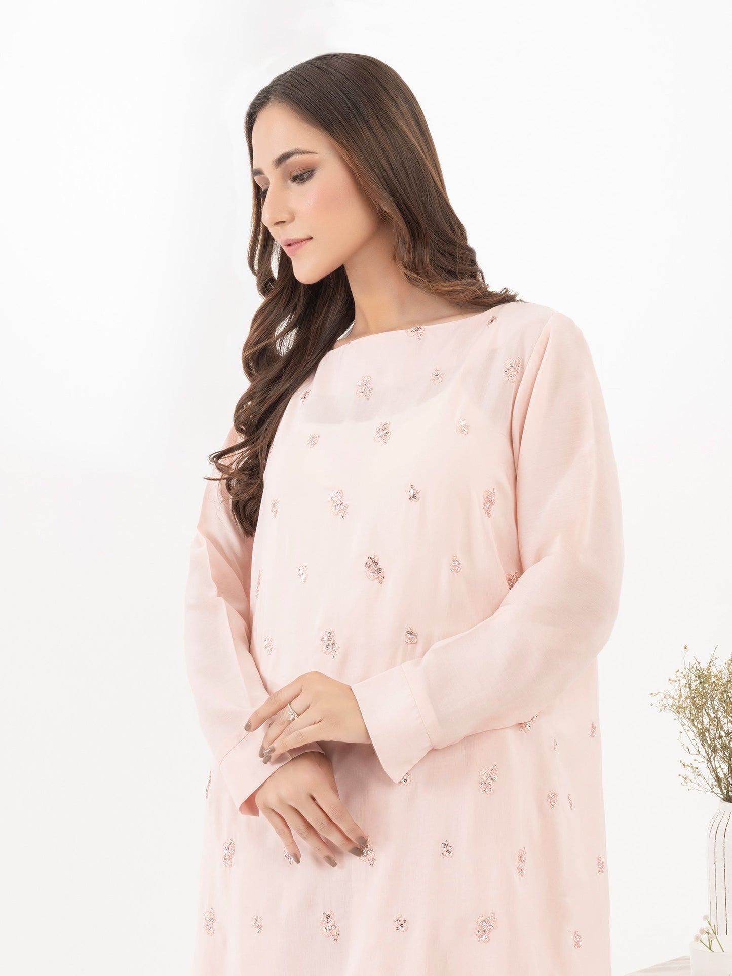 Raw Silk Co-Ord Set-Embroidered (Pret)