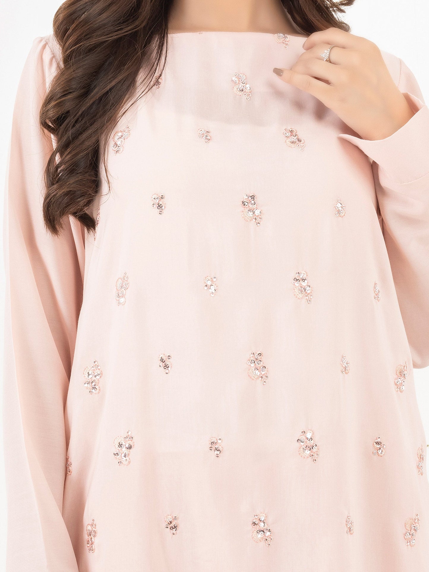 Raw Silk Co-Ord Set-Embroidered (Pret)
