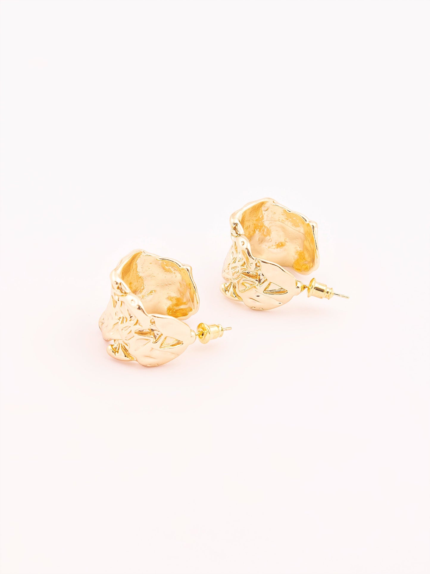 Leaf C-Hoop Earrings
