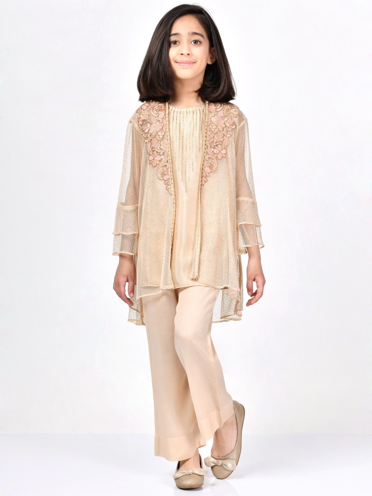 Embroidered Net Dress