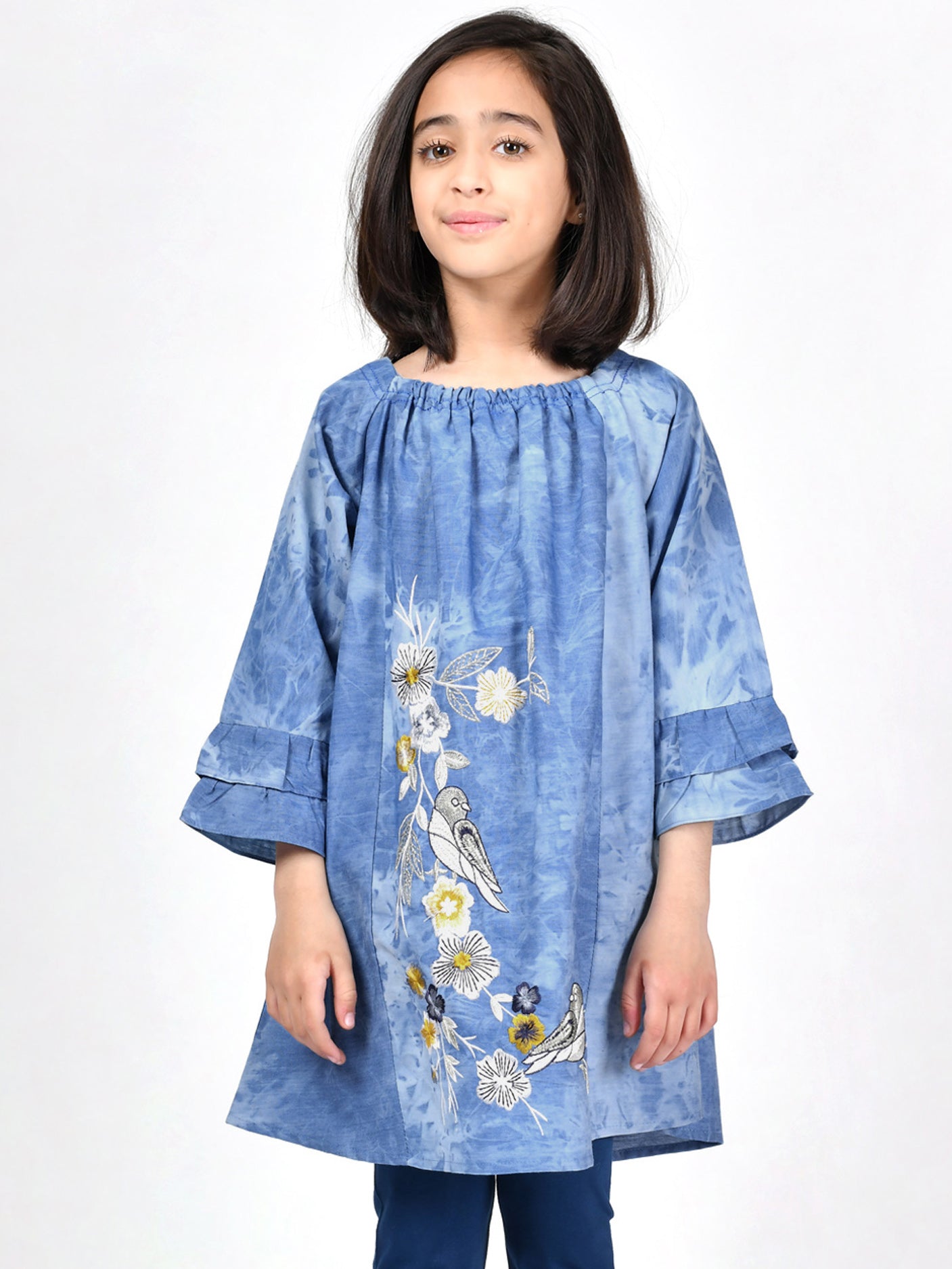 Embroidered Denim Shirt