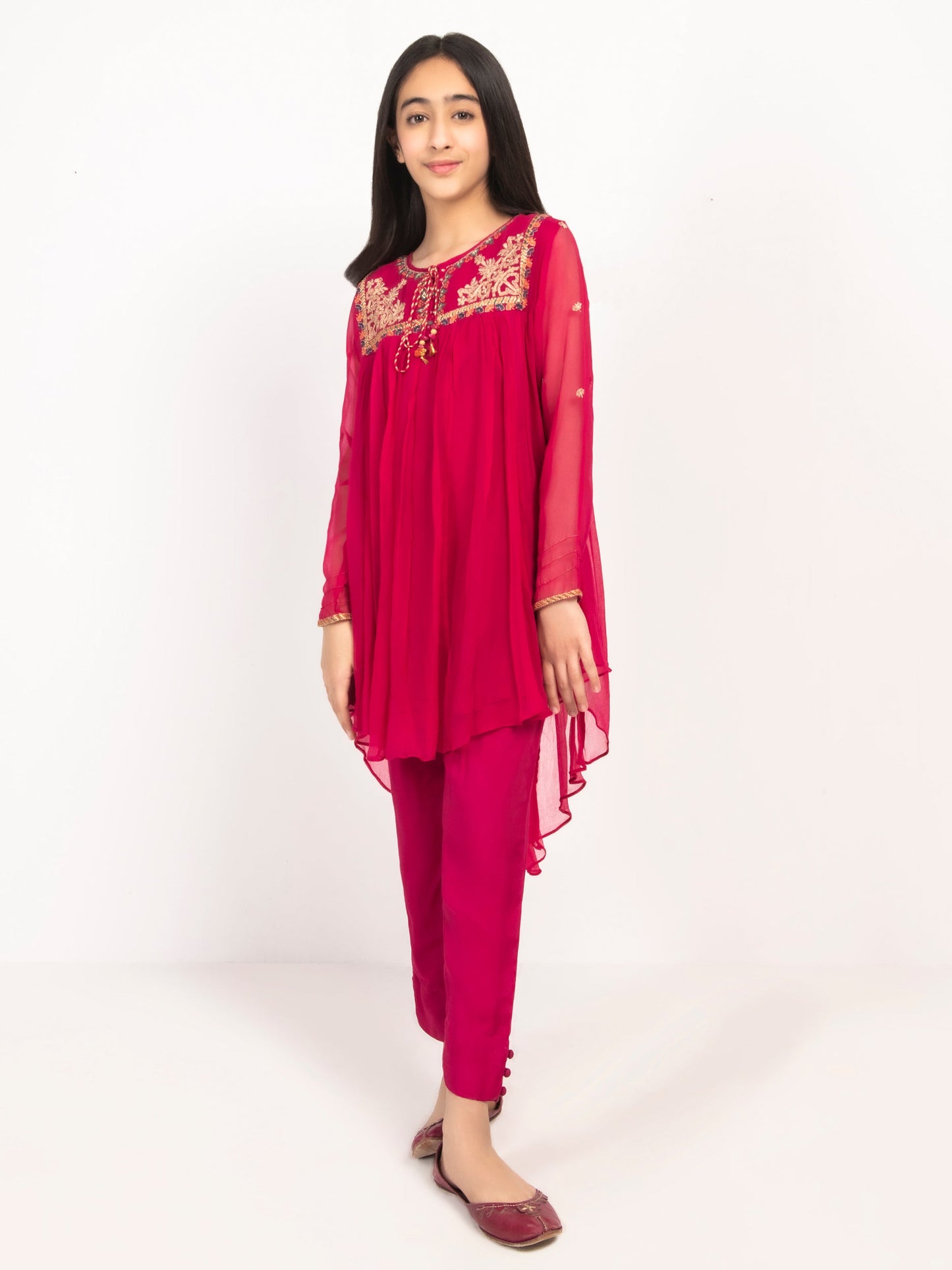 Embroidered Chiffon Suit
