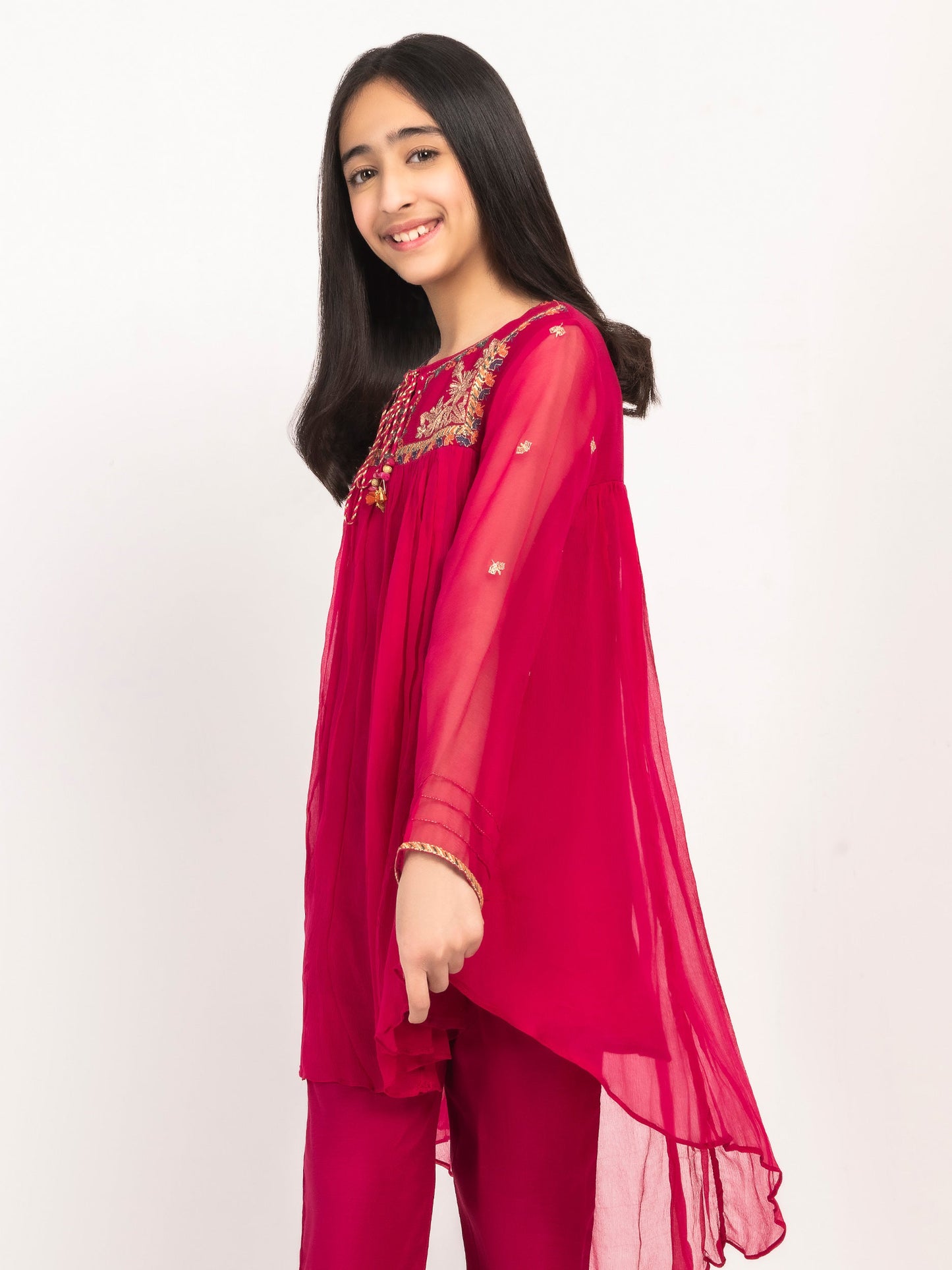 Embroidered Chiffon Suit