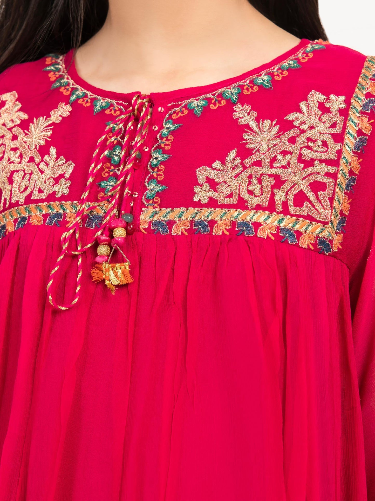 Embroidered Chiffon Suit