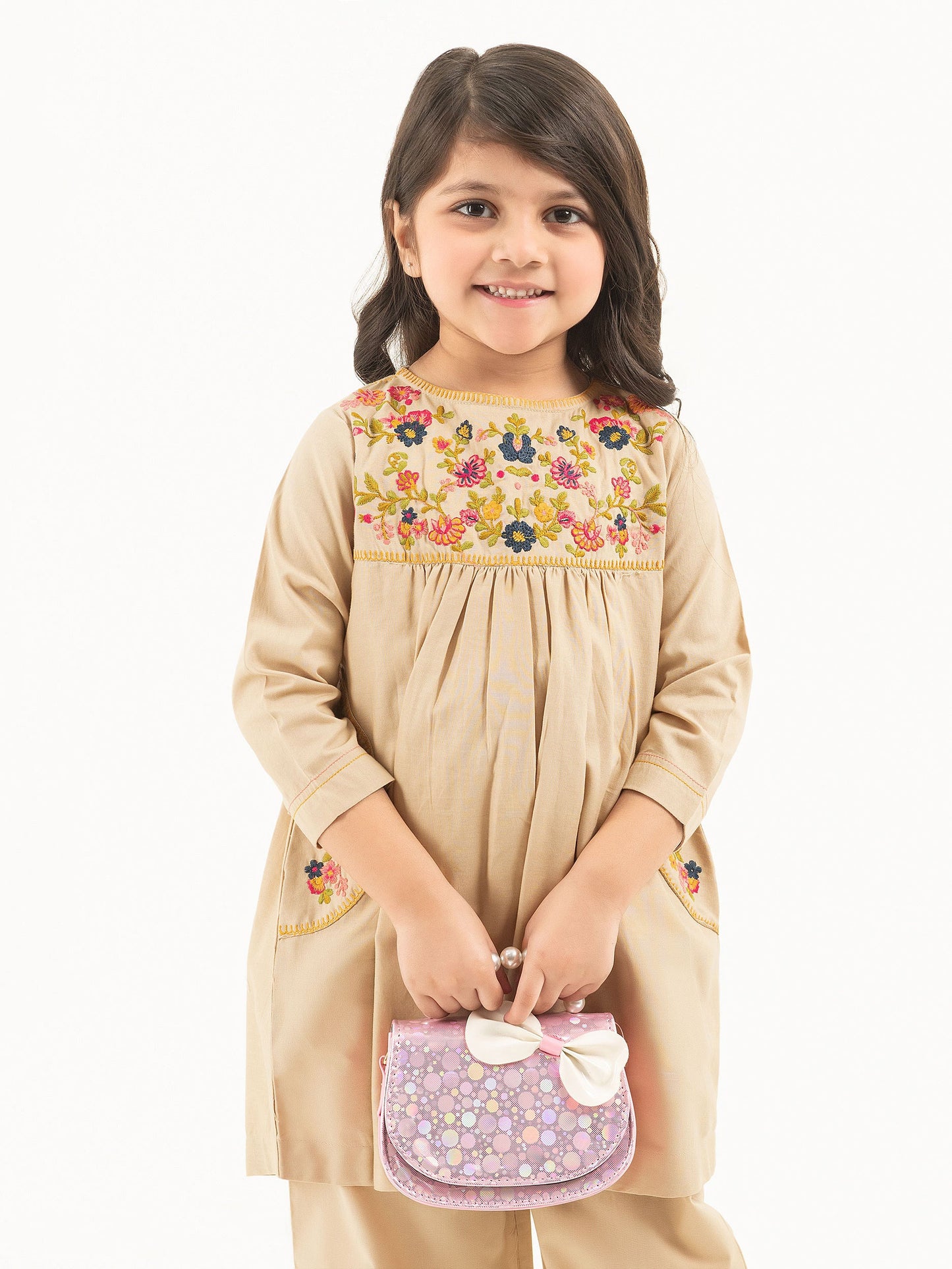 2 Piece Cambric Suit-Embroidered (Pret)