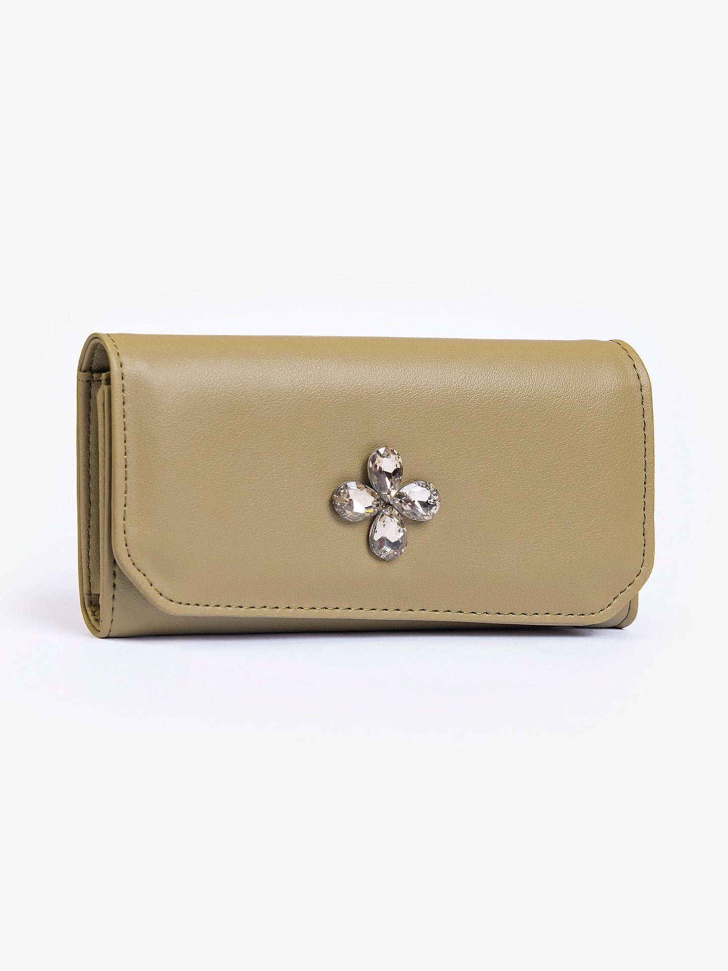 Stone Embellished Wallet