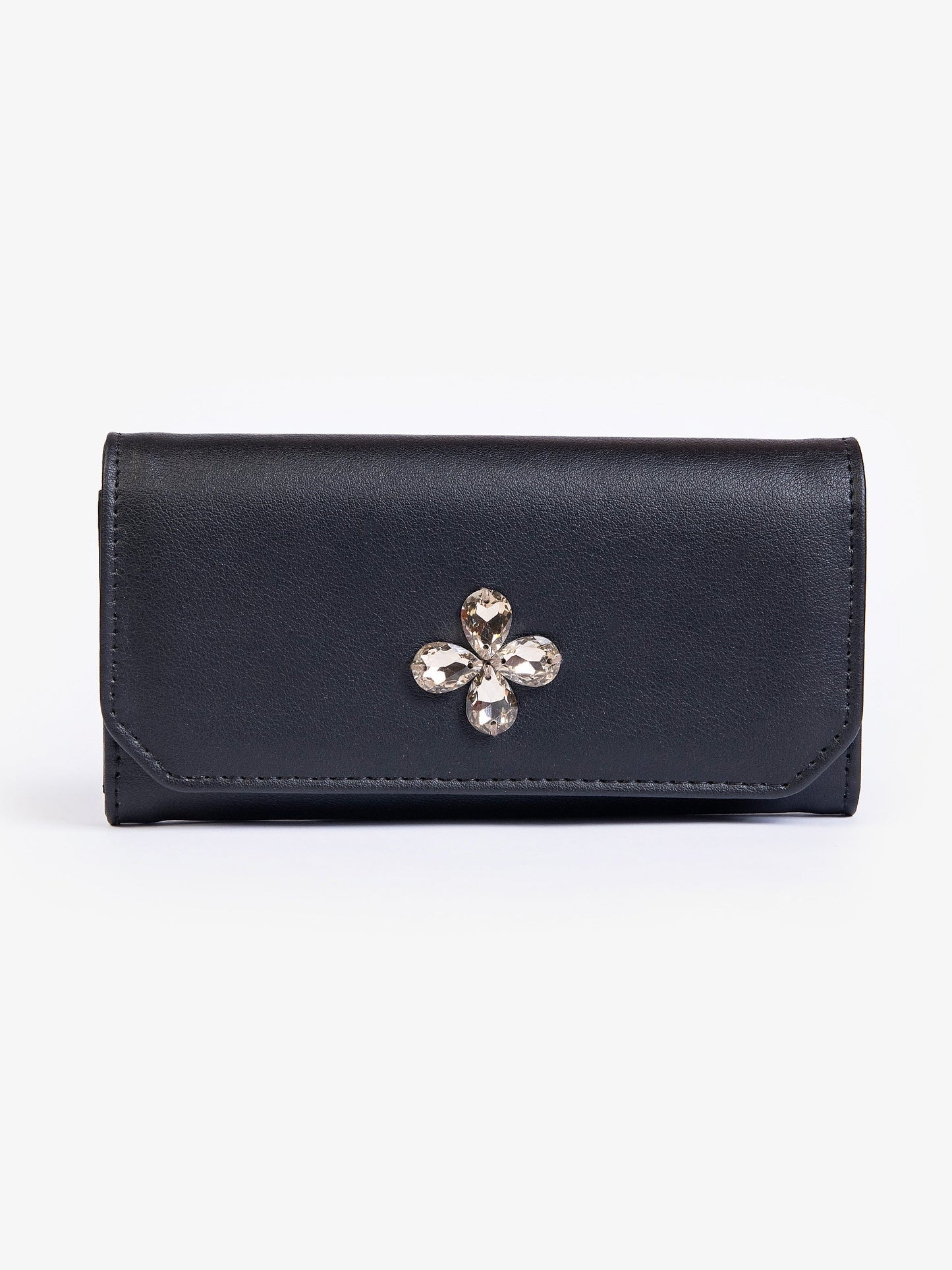 Stone Embellished Wallet