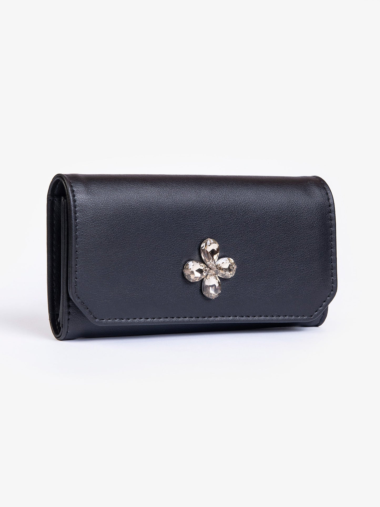 Stone Embellished Wallet
