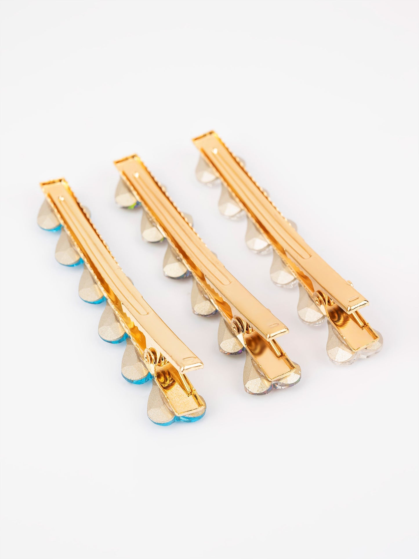Beaded Heart Hair Clips