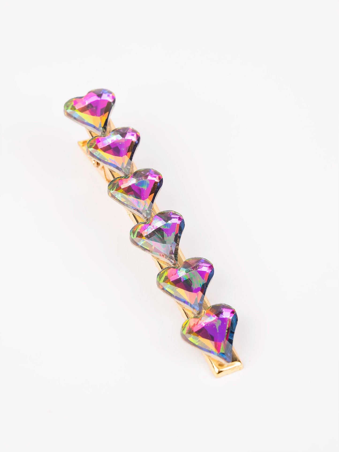 Beaded Heart Hair Clips