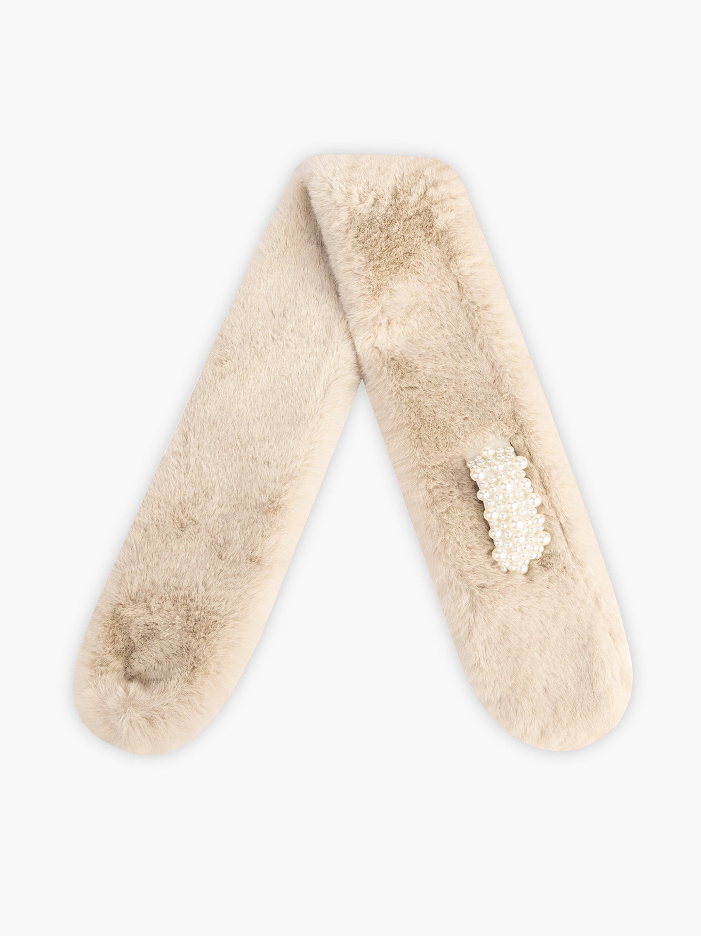 Embellished Fur Muffler
