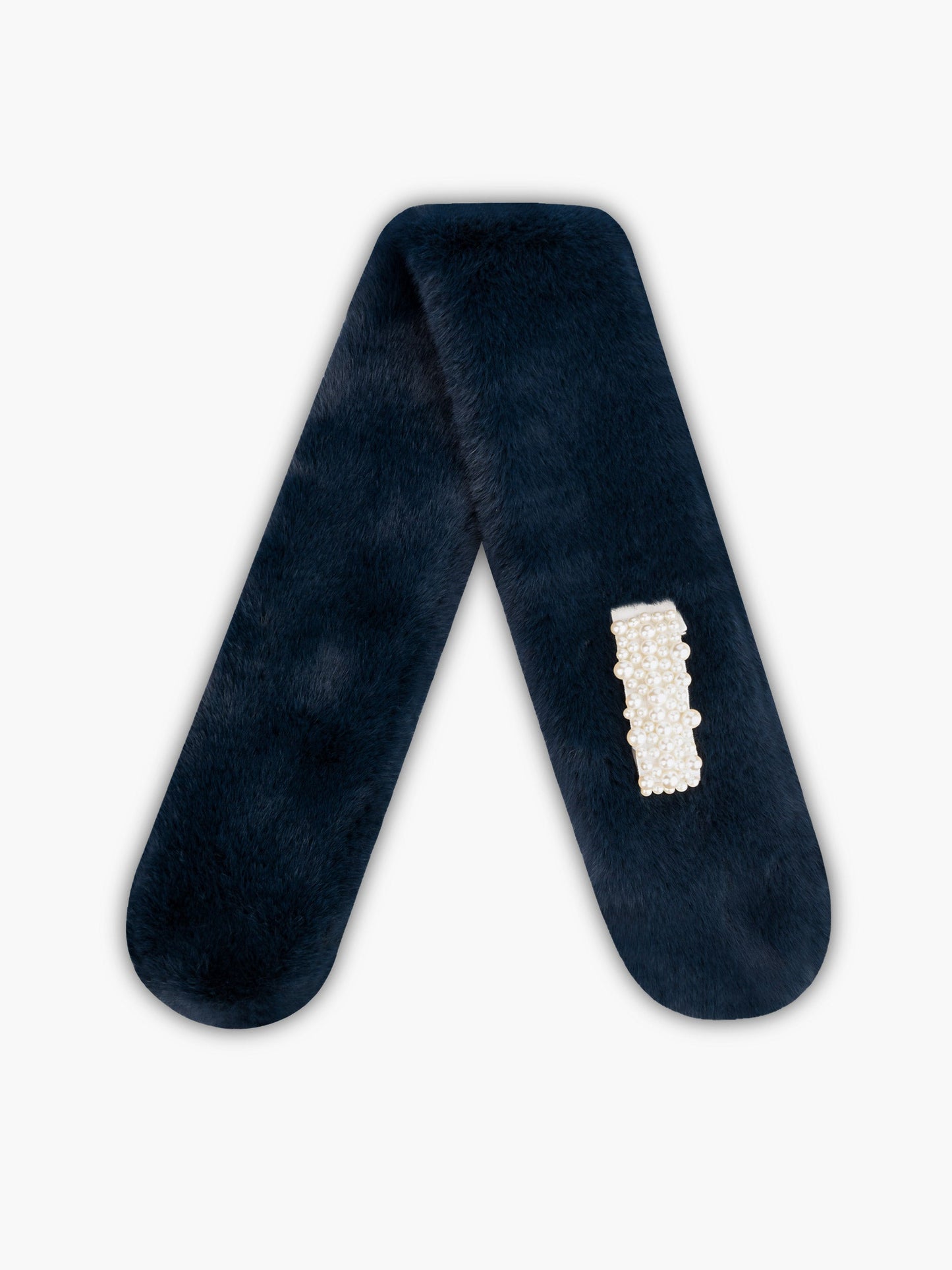 Embellished Fur Muffler