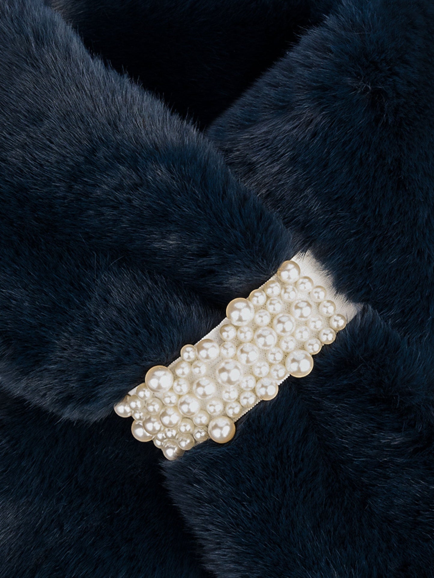 Embellished Fur Muffler