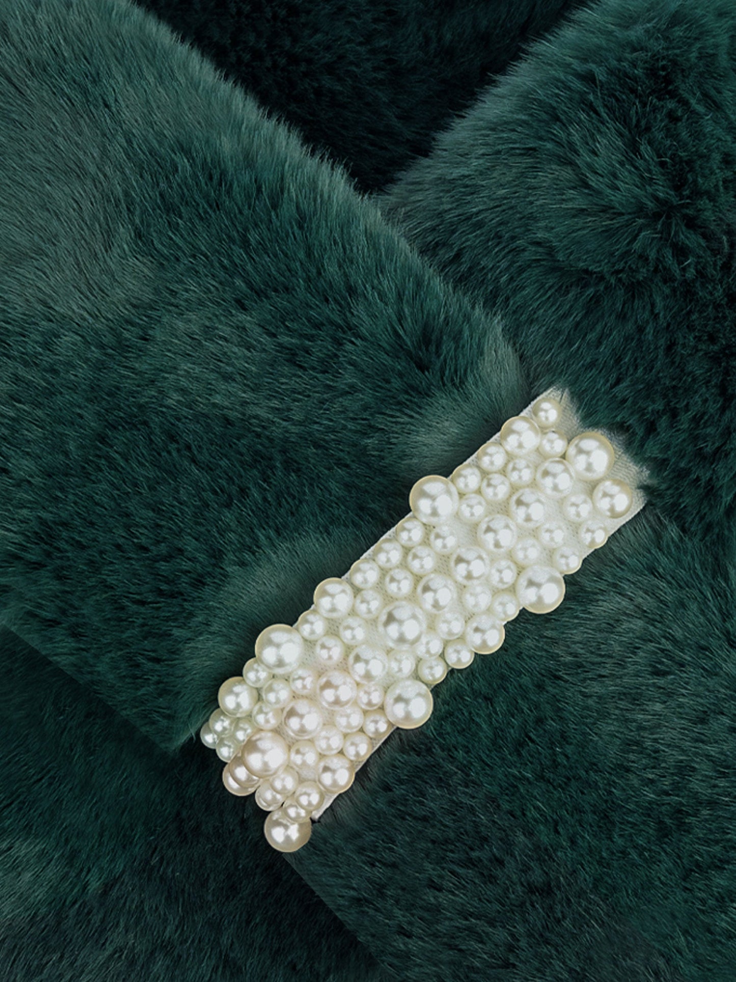 Embellished Fur Muffler