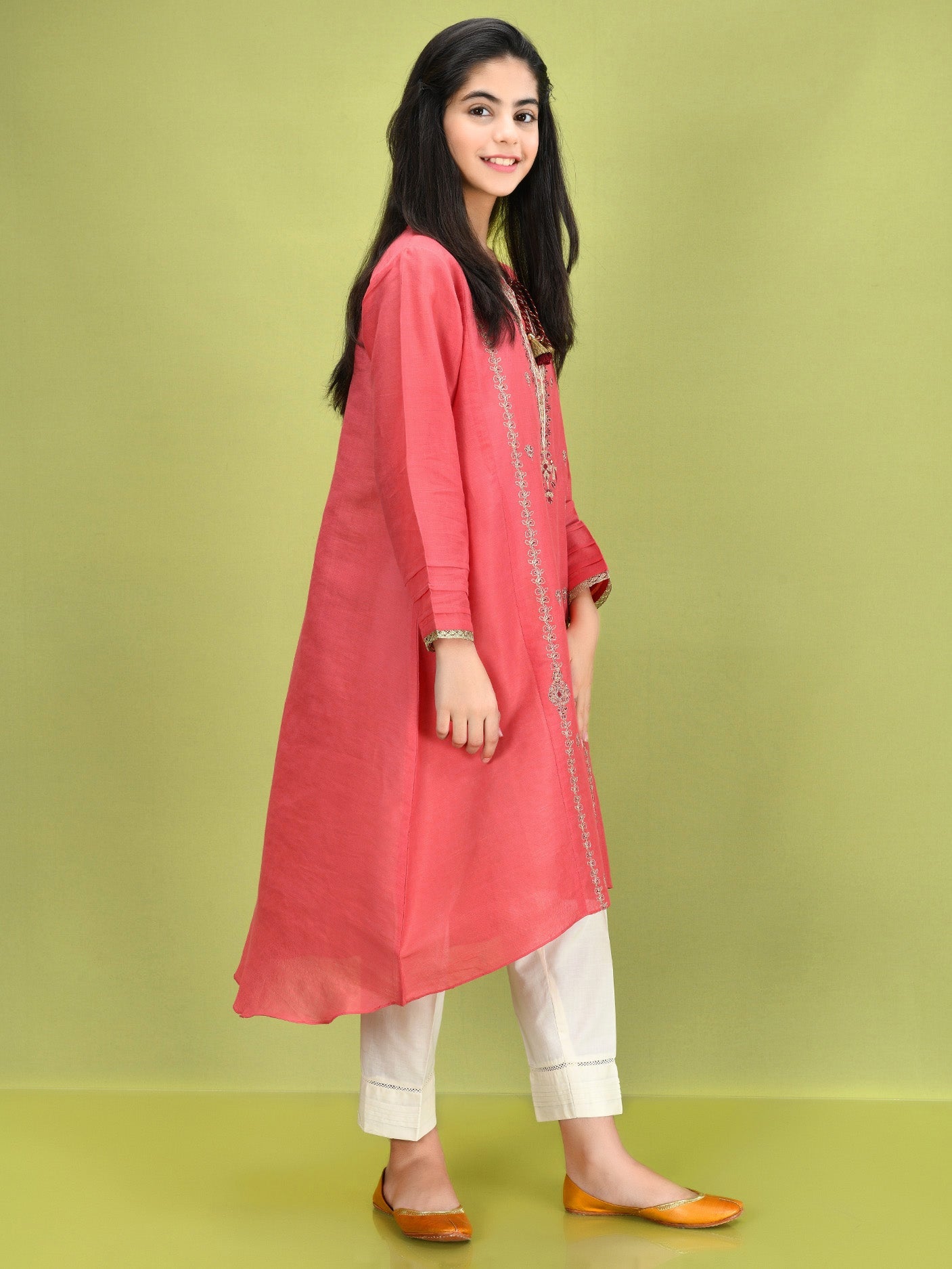 Embroidered Lawn Masoori Shirt