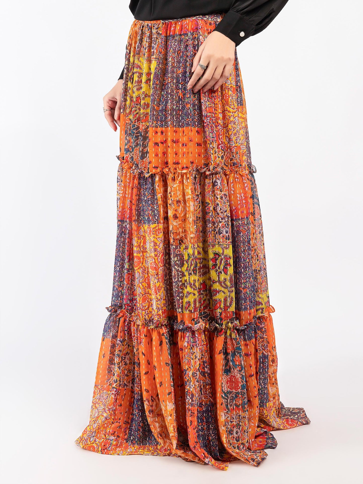 Printed Chiffon Skirt