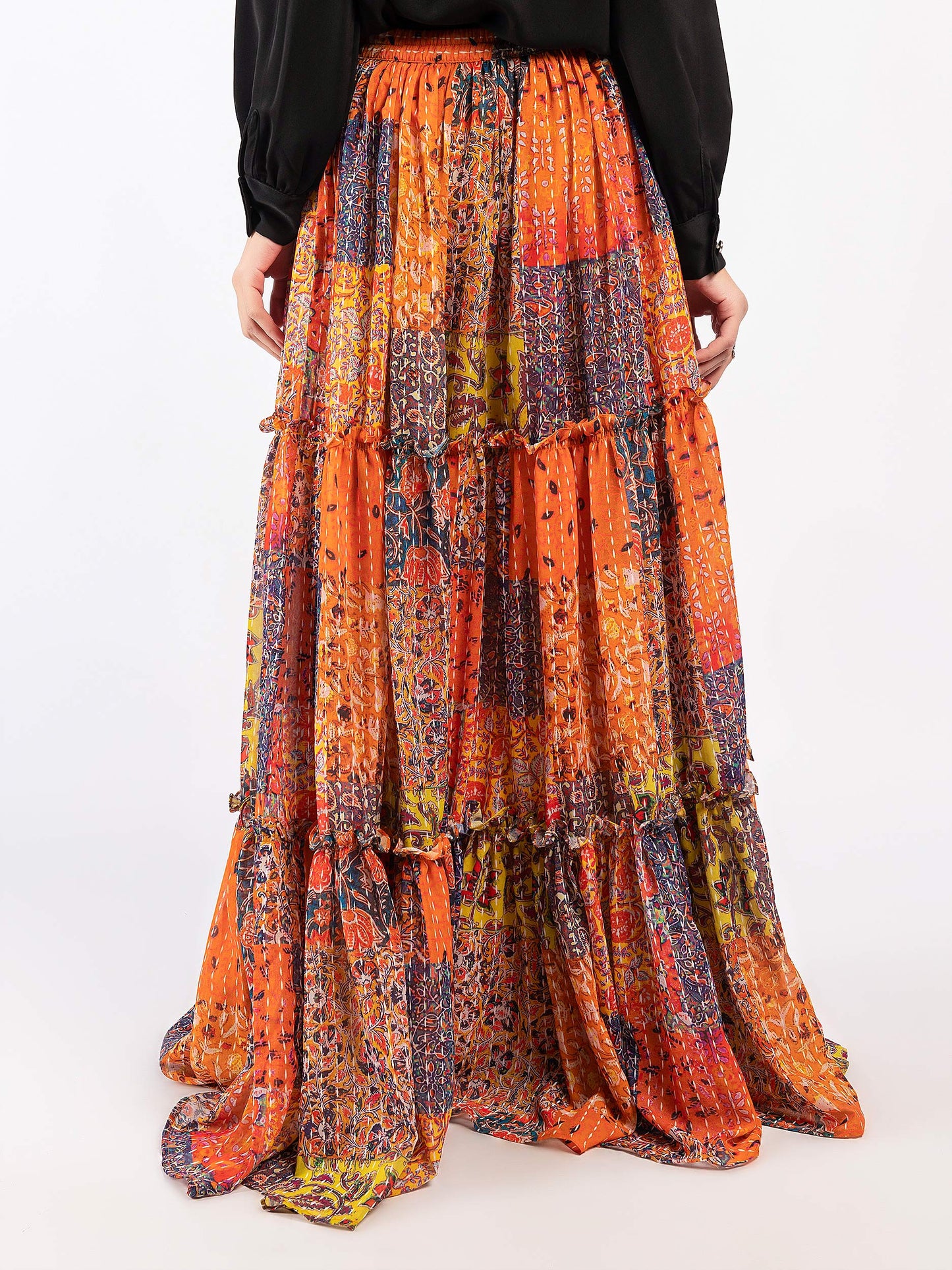 Printed Chiffon Skirt