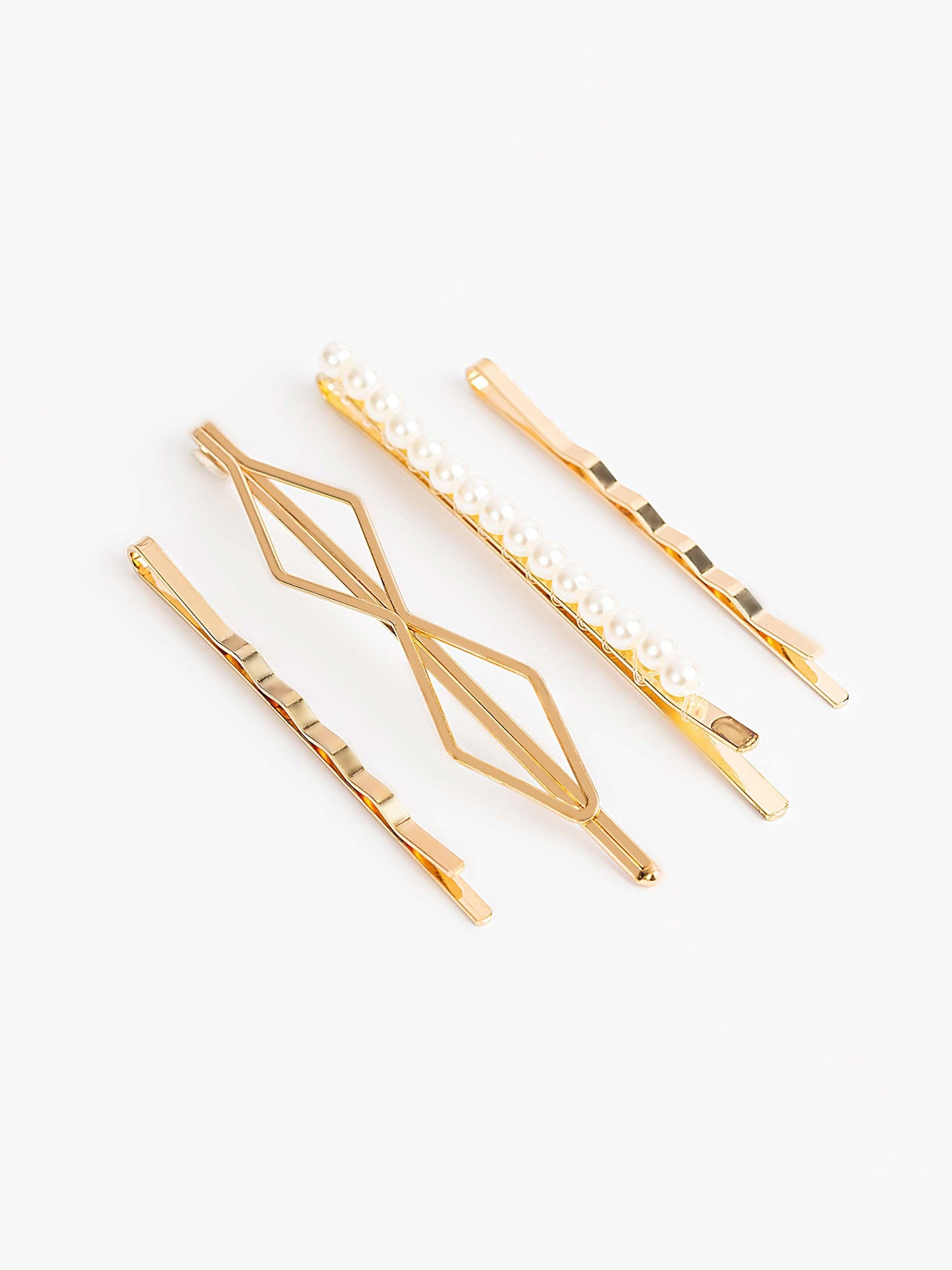 Pearl Beaded Hair Snap Clip Set