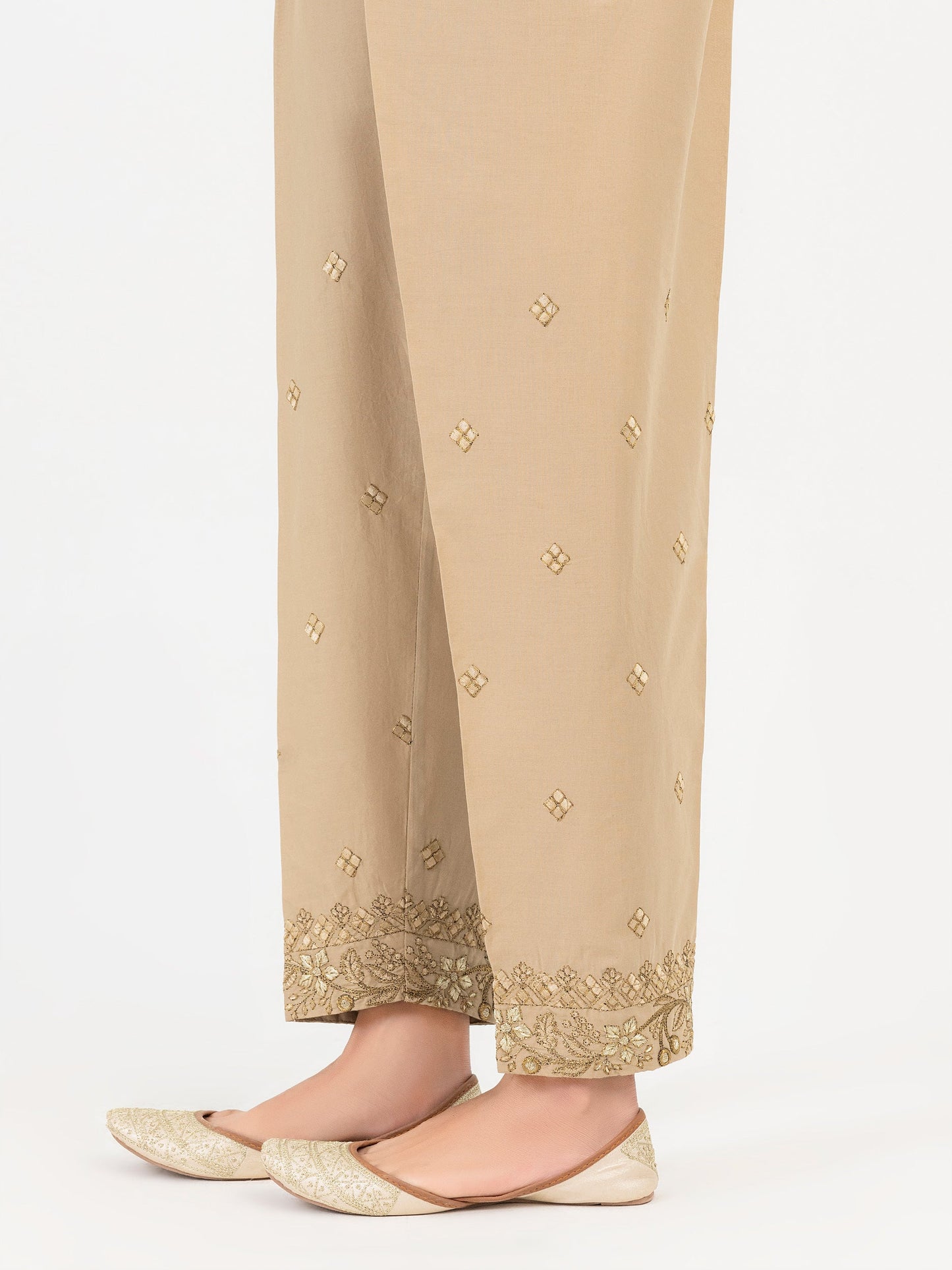 Cambric Trouser-Embroidered (Pret)