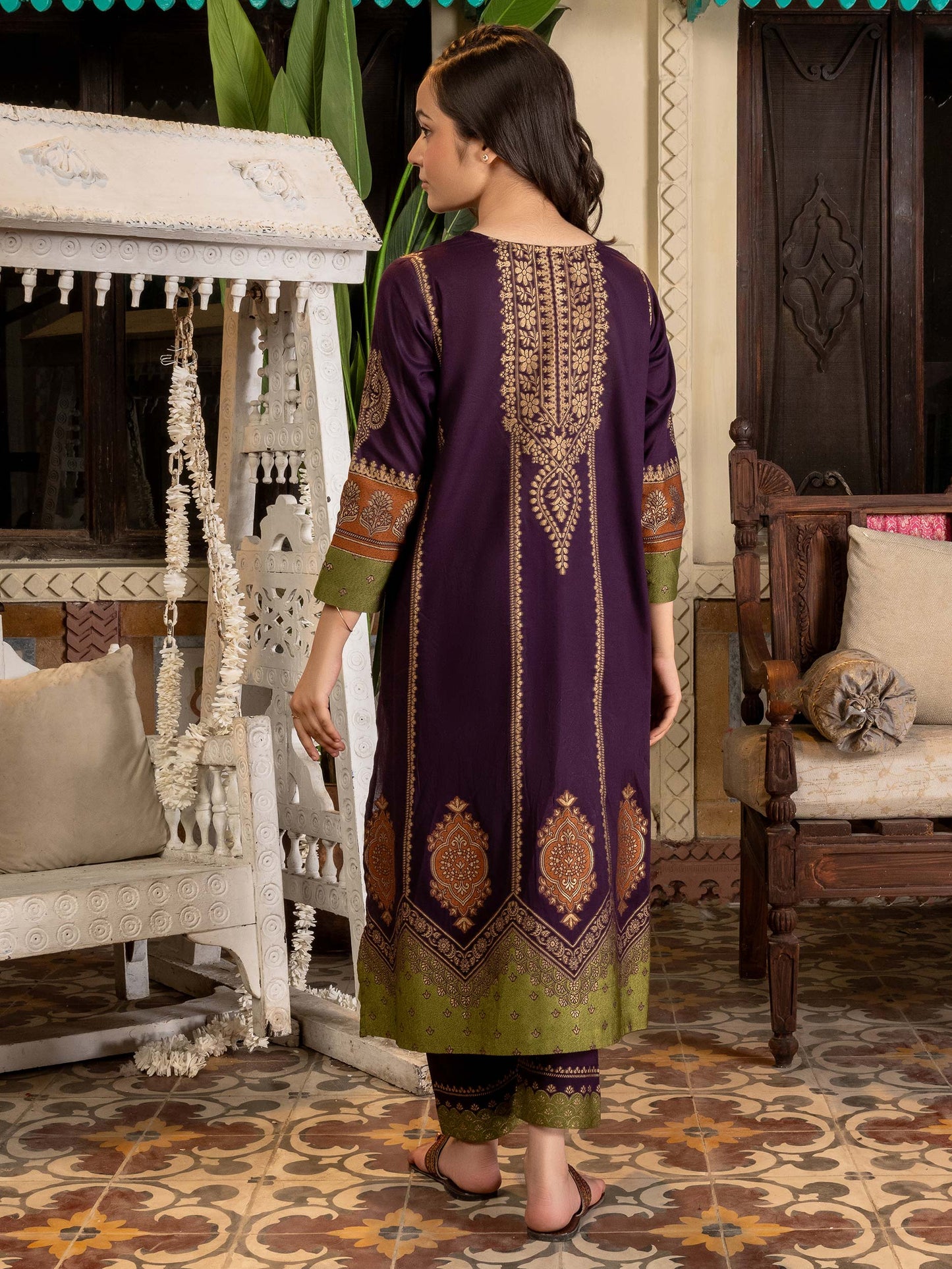 2 Piece Jacquard Suit-Embroidered