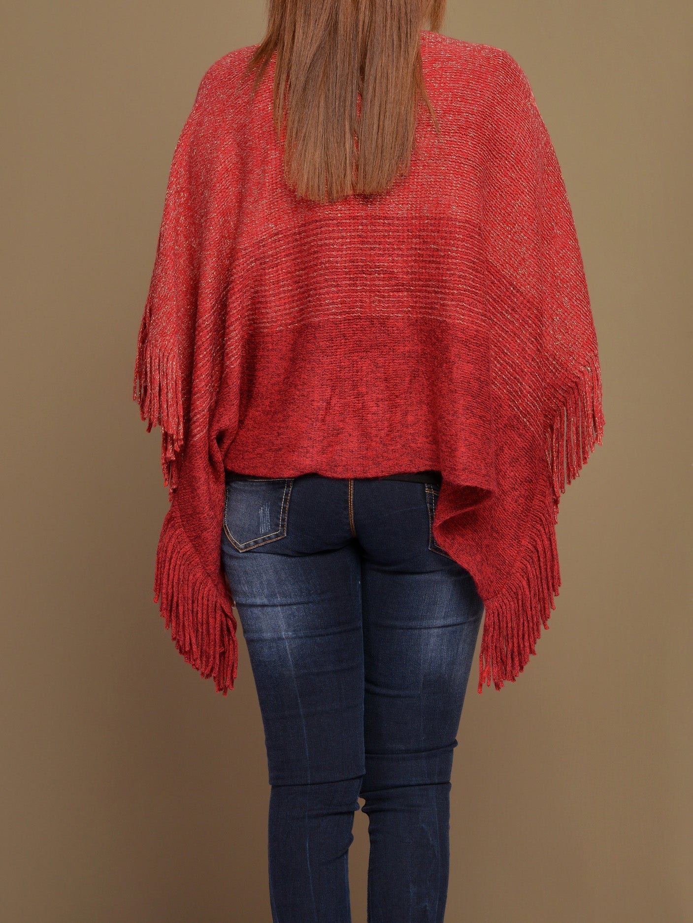 Woolen Shimmer Poncho