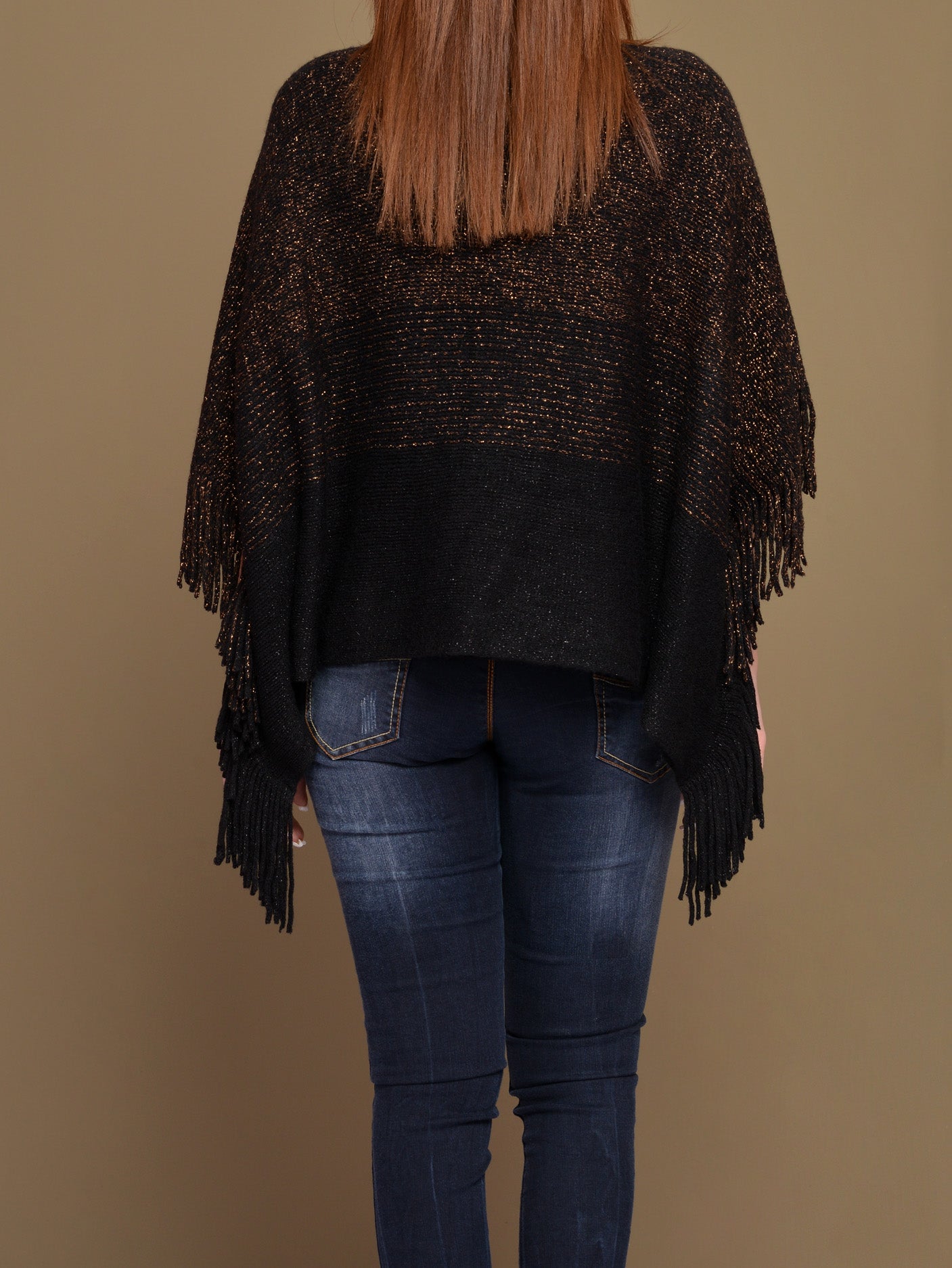Woolen Shimmer Poncho