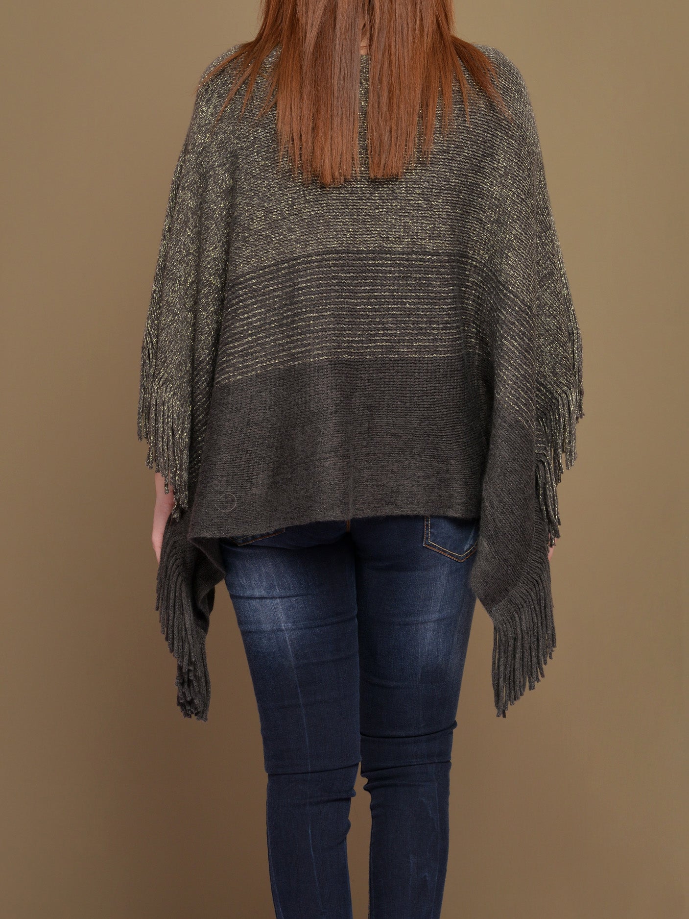 Woolen Shimmer Poncho