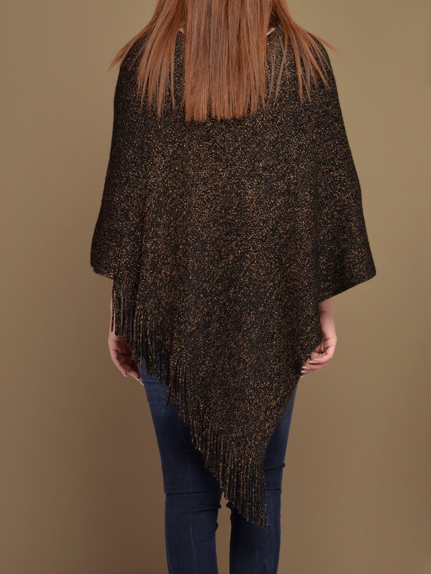 Woolen Shimmer Poncho